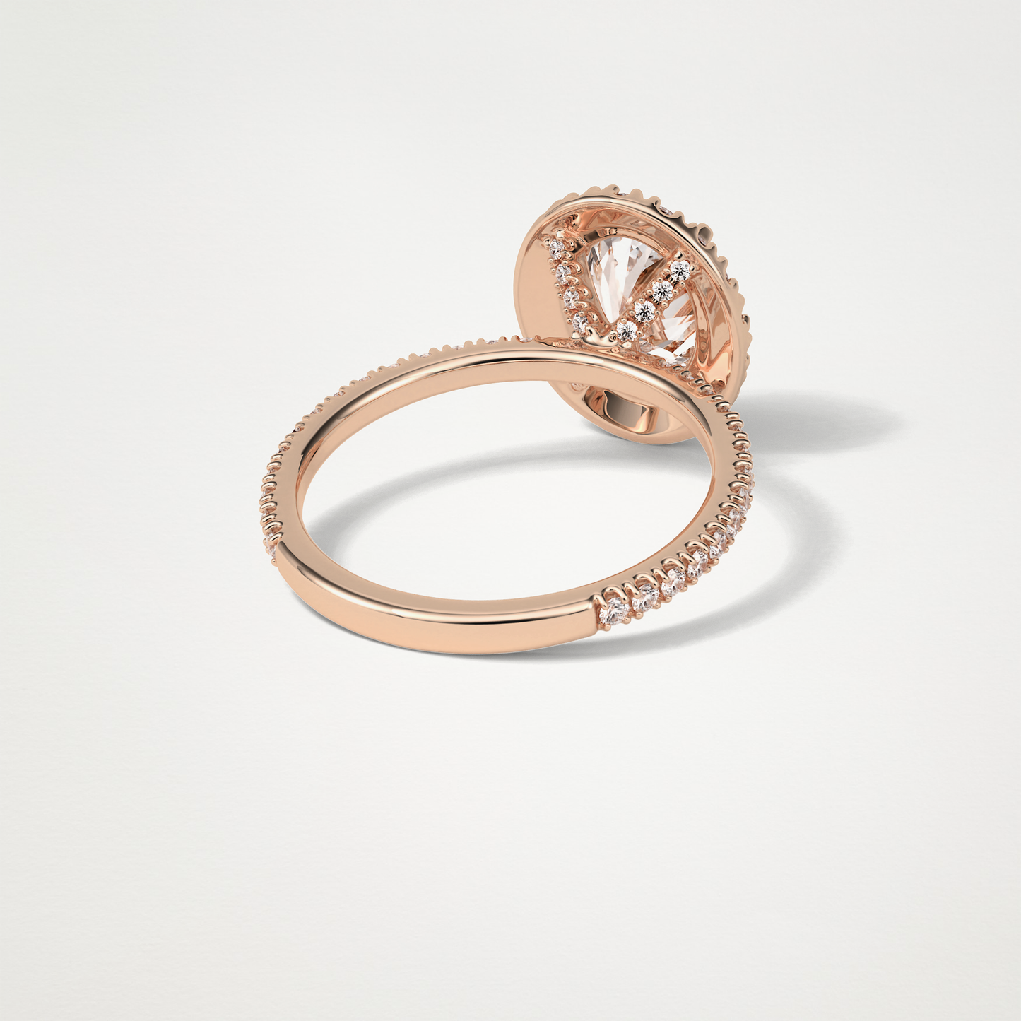 Oval Halo & Pave Moissanite Engagement Ring – 1.91 CT Lab-Created Brilliance in 10K/14K/18K Gold