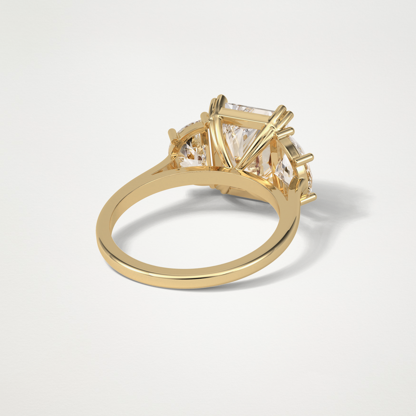 Radiant 3 Stone Moissanite Engagement Ring – 3.24 CT Lab-Created Brilliance in 10K/14K/18K Gold