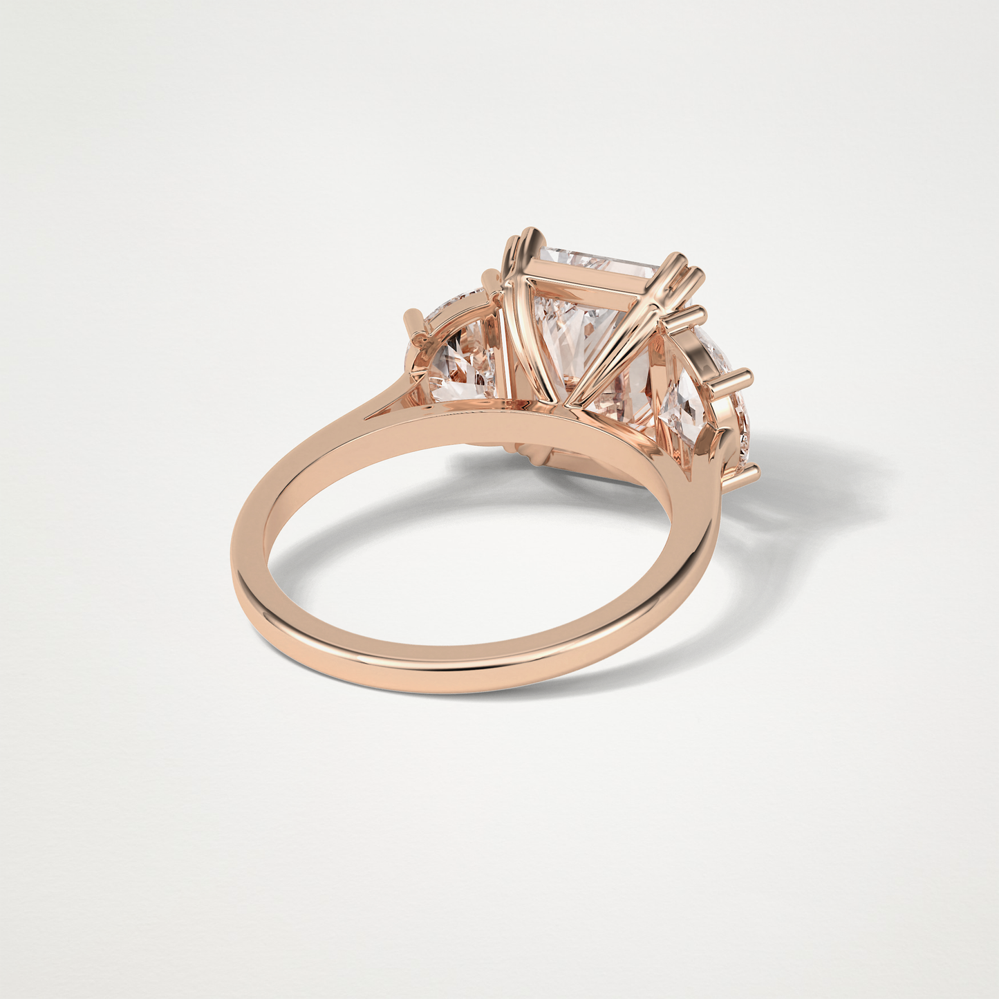 Radiant 3 Stone Moissanite Engagement Ring – 3.24 CT Lab-Created Brilliance in 10K/14K/18K Gold
