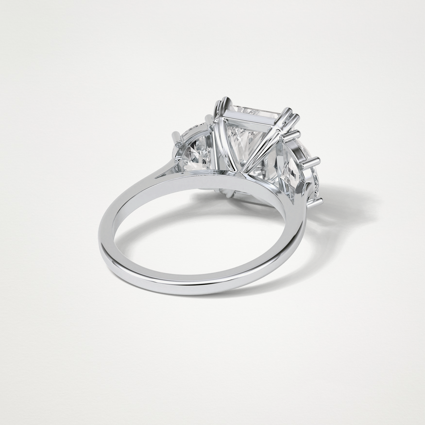Radiant 3 Stone Moissanite Engagement Ring – 3.24 CT Lab-Created Brilliance in 10K/14K/18K Gold
