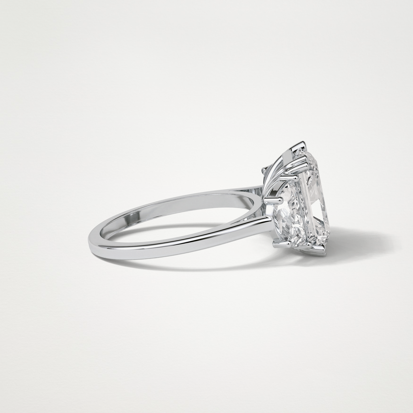 Radiant 3 Stone Moissanite Engagement Ring – 3.24 CT Lab-Created Brilliance in 10K/14K/18K Gold