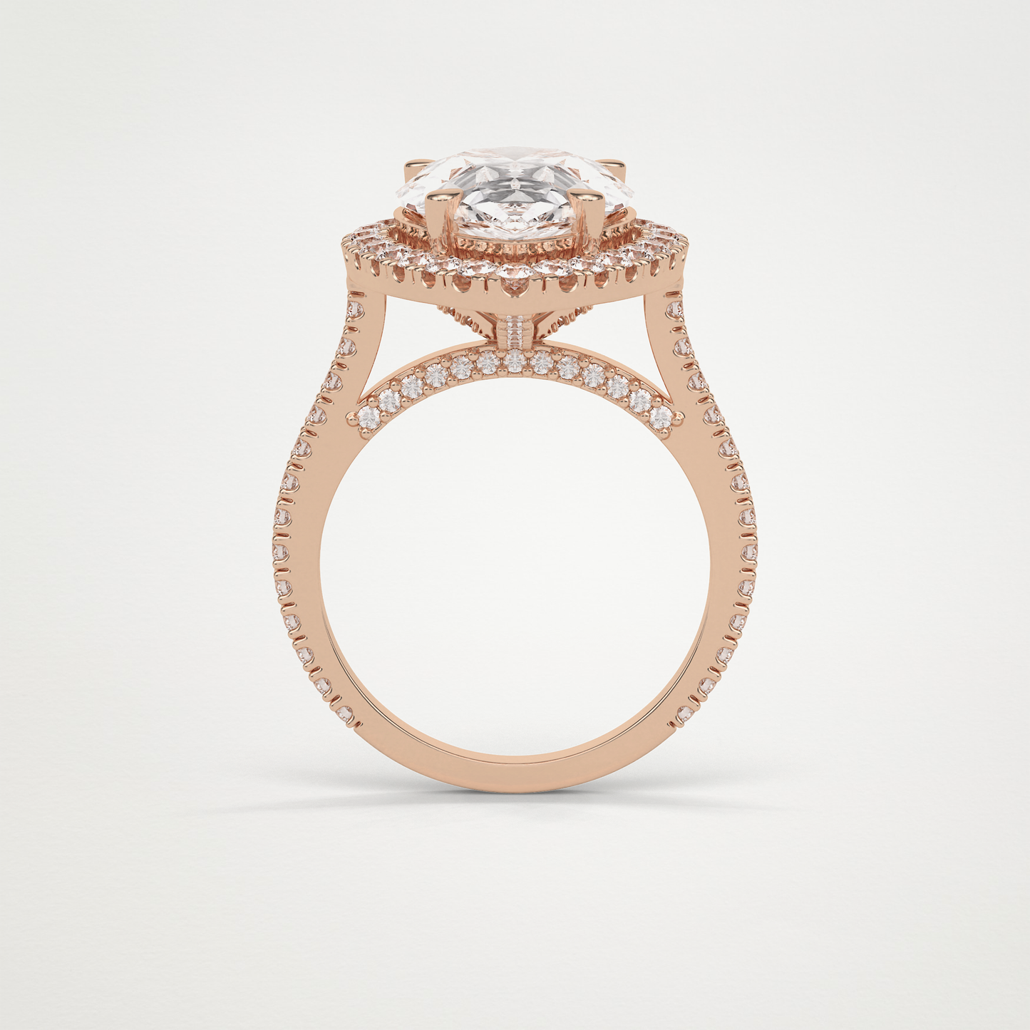 Pear Halo & Pave Moissanite Engagement Ring – 6.15 CT Lab-Created Brilliance in 10K/14K/18K Gold