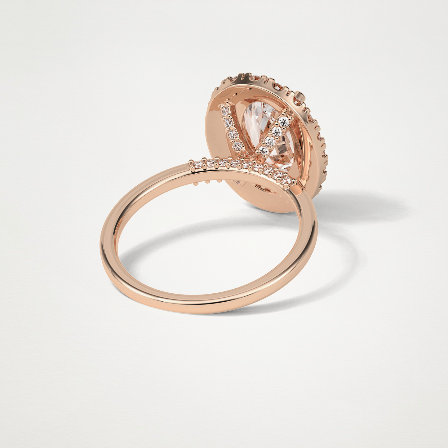 Oval Halo Moissanite Engagement Ring – 3.15 CT Lab-Created Brilliance in 10K/14K/18K Gold