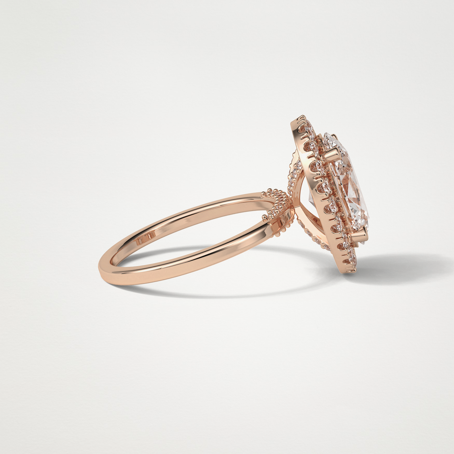 Oval Halo Moissanite Engagement Ring – 3.15 CT Lab-Created Brilliance in 10K/14K/18K Gold