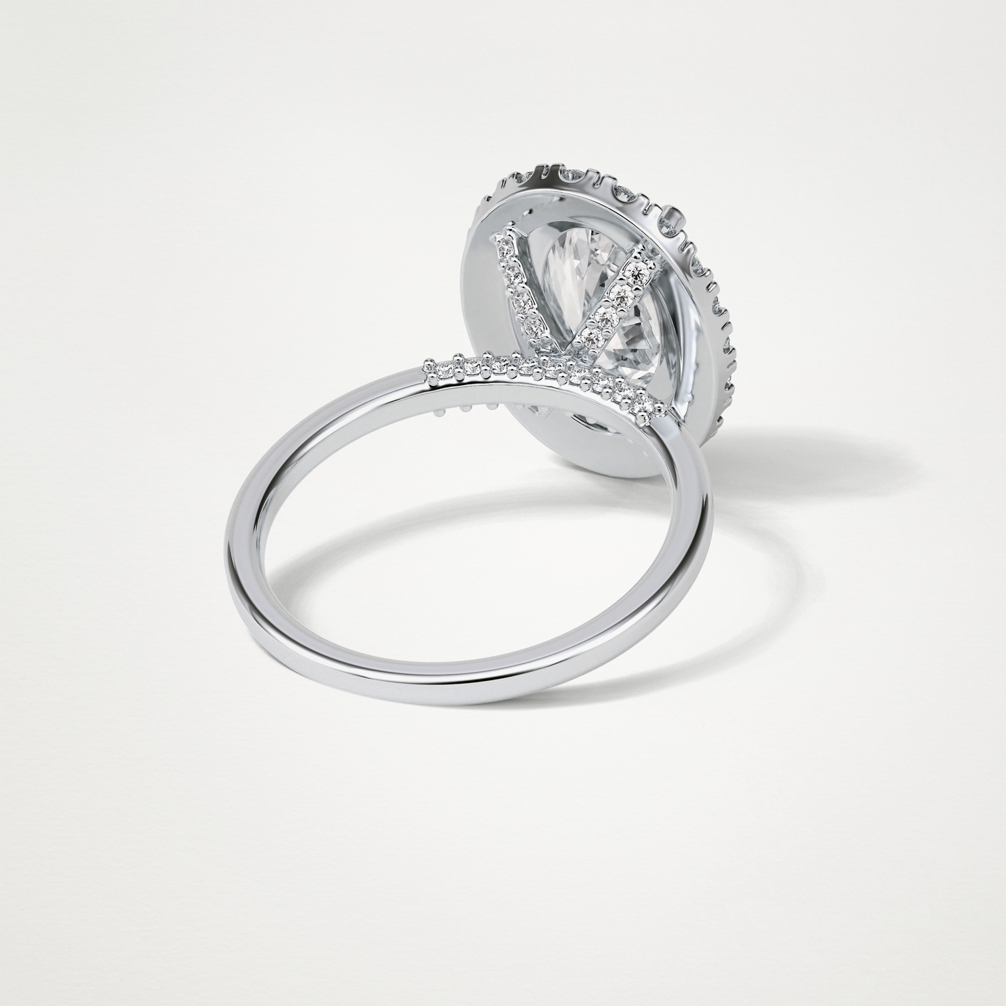 Oval Halo Moissanite Engagement Ring – 3.15 CT Lab-Created Brilliance in 10K/14K/18K Gold