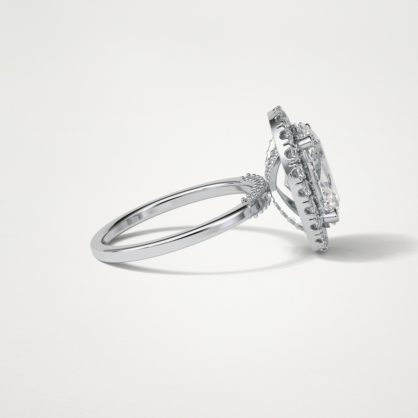 Oval Halo Moissanite Engagement Ring – 3.15 CT Lab-Created Brilliance in 10K/14K/18K Gold