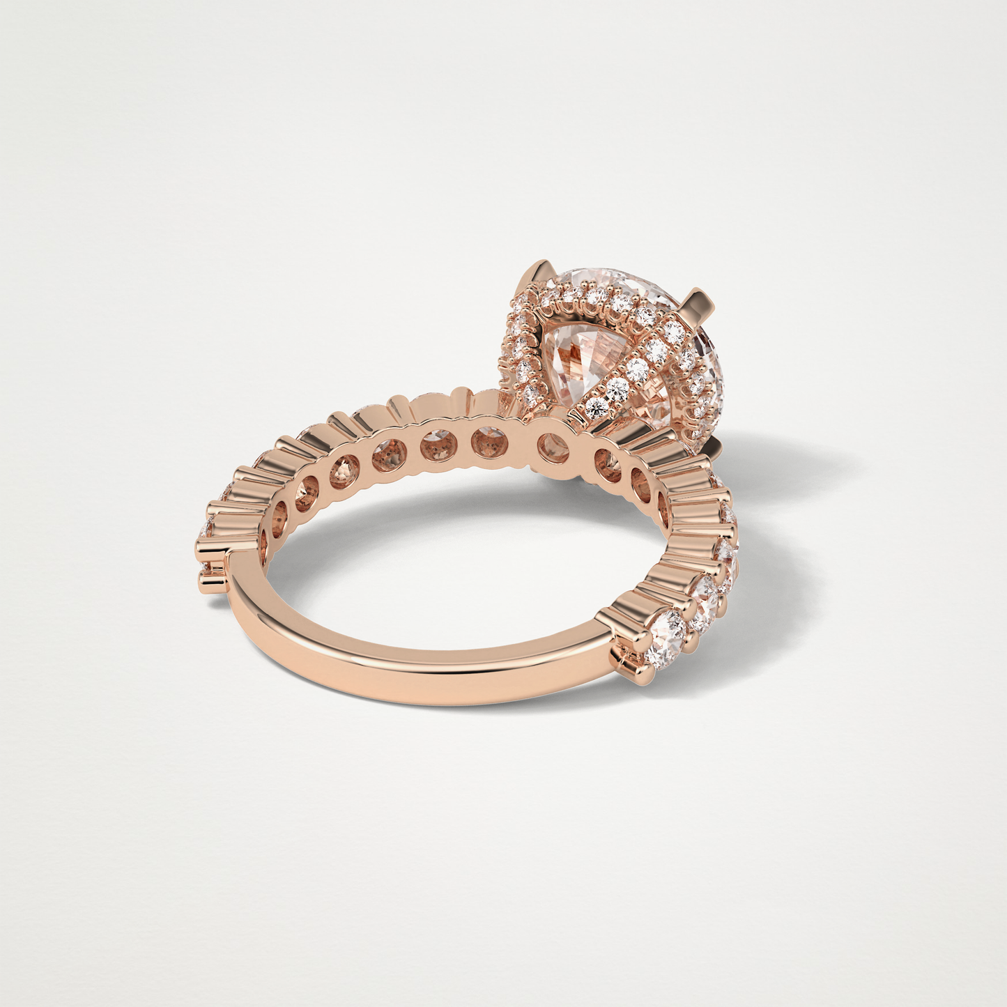 Round Hidden Halo & Pave Moissanite Engagement Ring – 2.75 CT Lab-Created Brilliance in 10K/14K/18K Gold