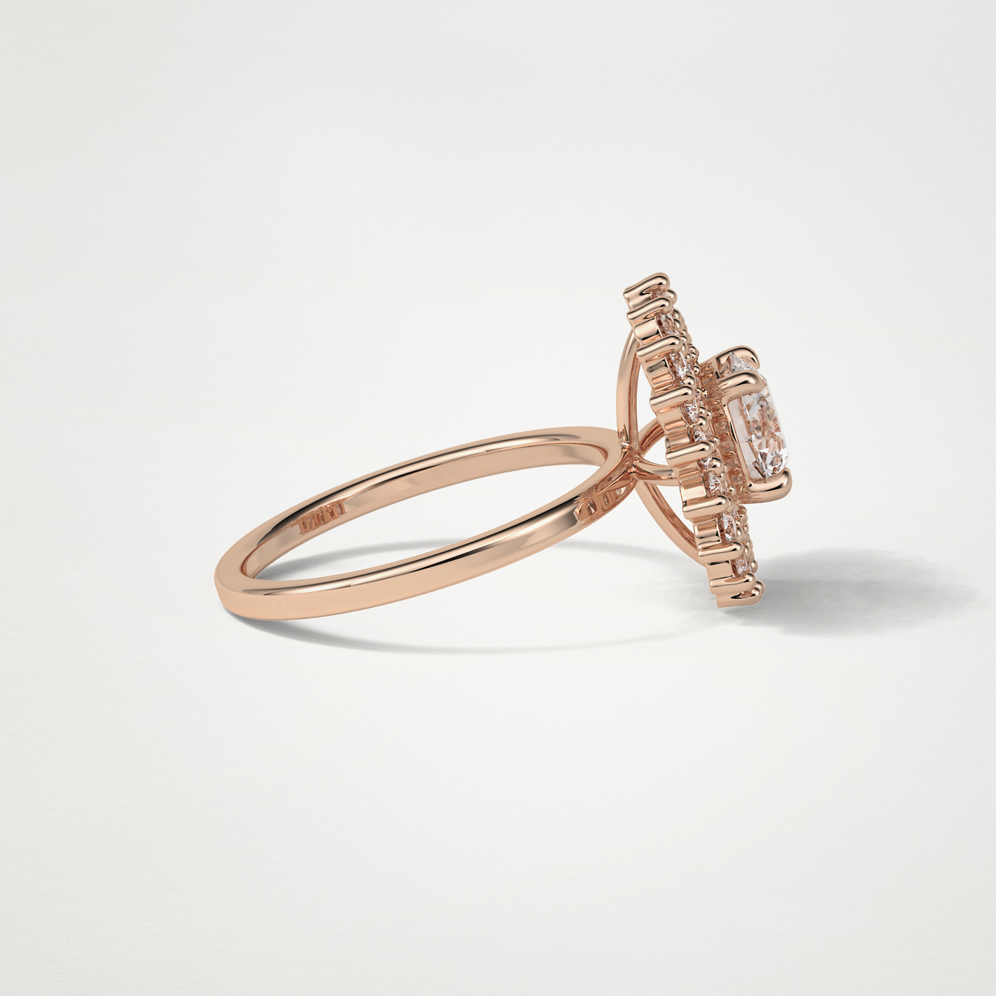 Round Double Halo Moissanite Engagement Ring – 1 CT Lab-Created Brilliance in 10K/14K/18K Gold
