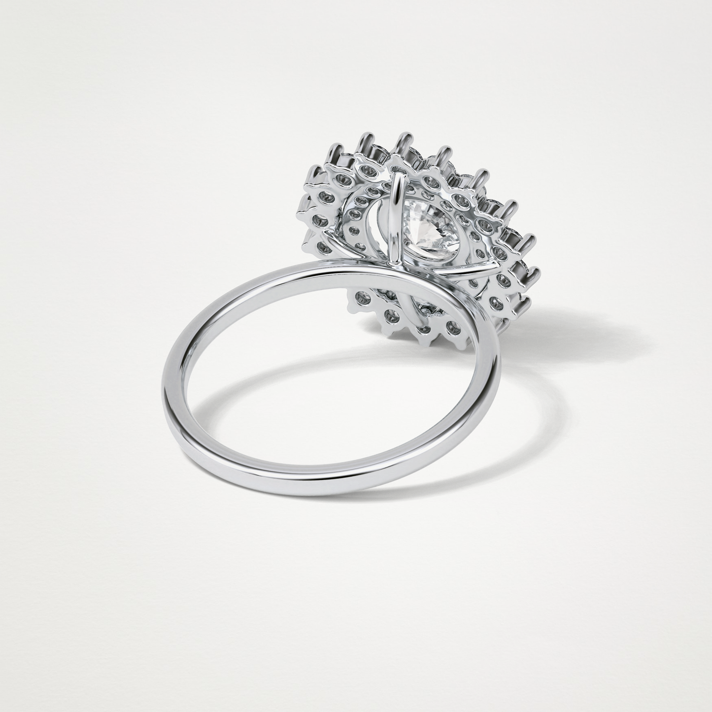 Round Double Halo Moissanite Engagement Ring – 1 CT Lab-Created Brilliance in 10K/14K/18K Gold