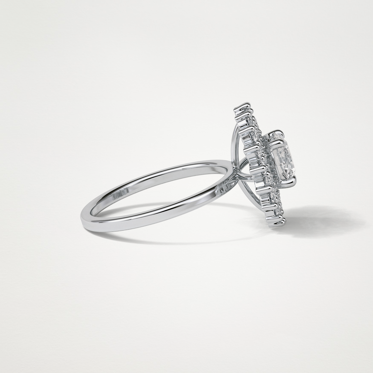 Round Double Halo Moissanite Engagement Ring – 1 CT Lab-Created Brilliance in 10K/14K/18K Gold
