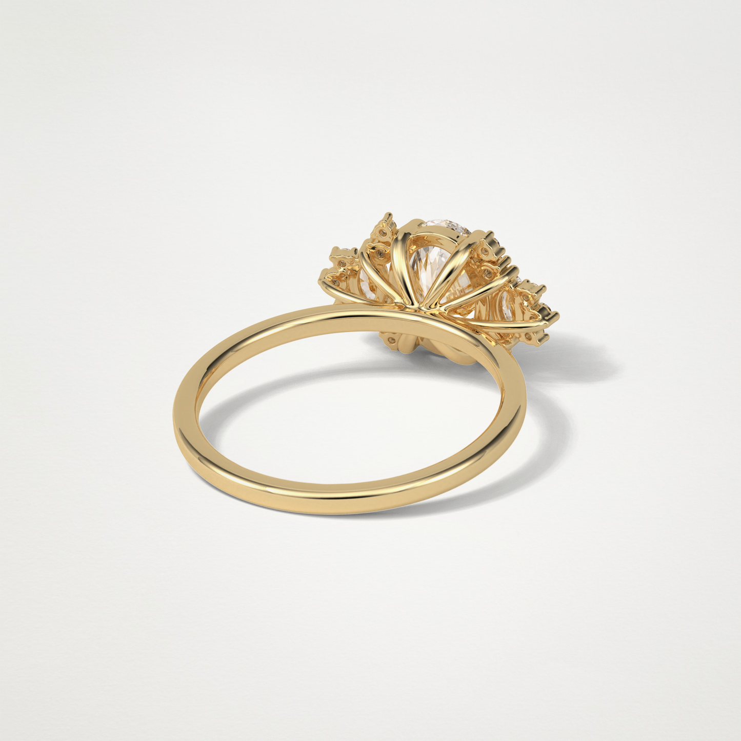 Oval Cluster Moissanite Engagement Ring – 1.33 CT Lab-Created Brilliance in 10K/14K/18K Gold
