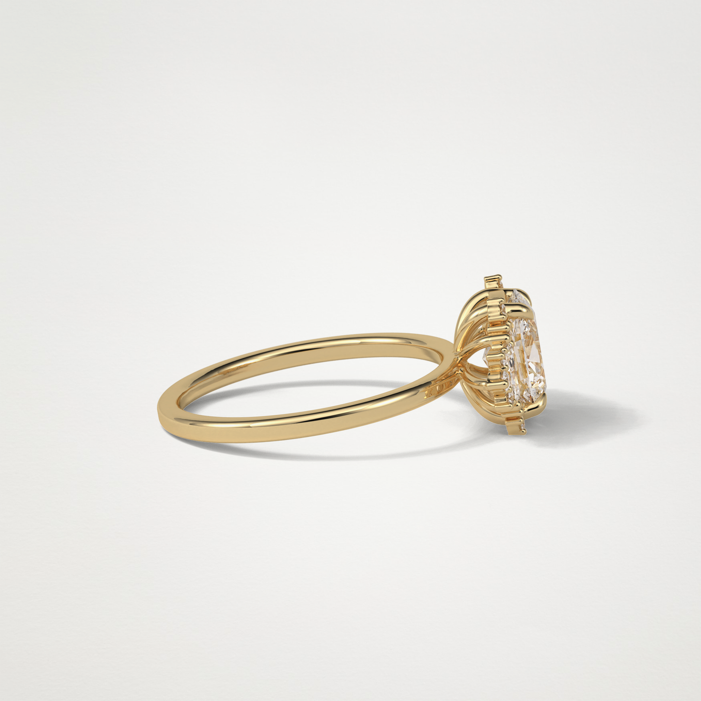 Oval Cluster Moissanite Engagement Ring – 1.33 CT Lab-Created Brilliance in 10K/14K/18K Gold