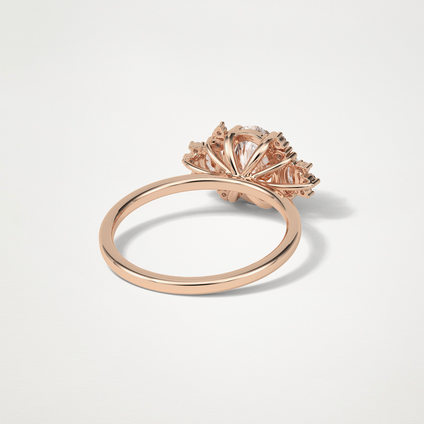 Oval Cluster Moissanite Engagement Ring – 1.33 CT Lab-Created Brilliance in 10K/14K/18K Gold