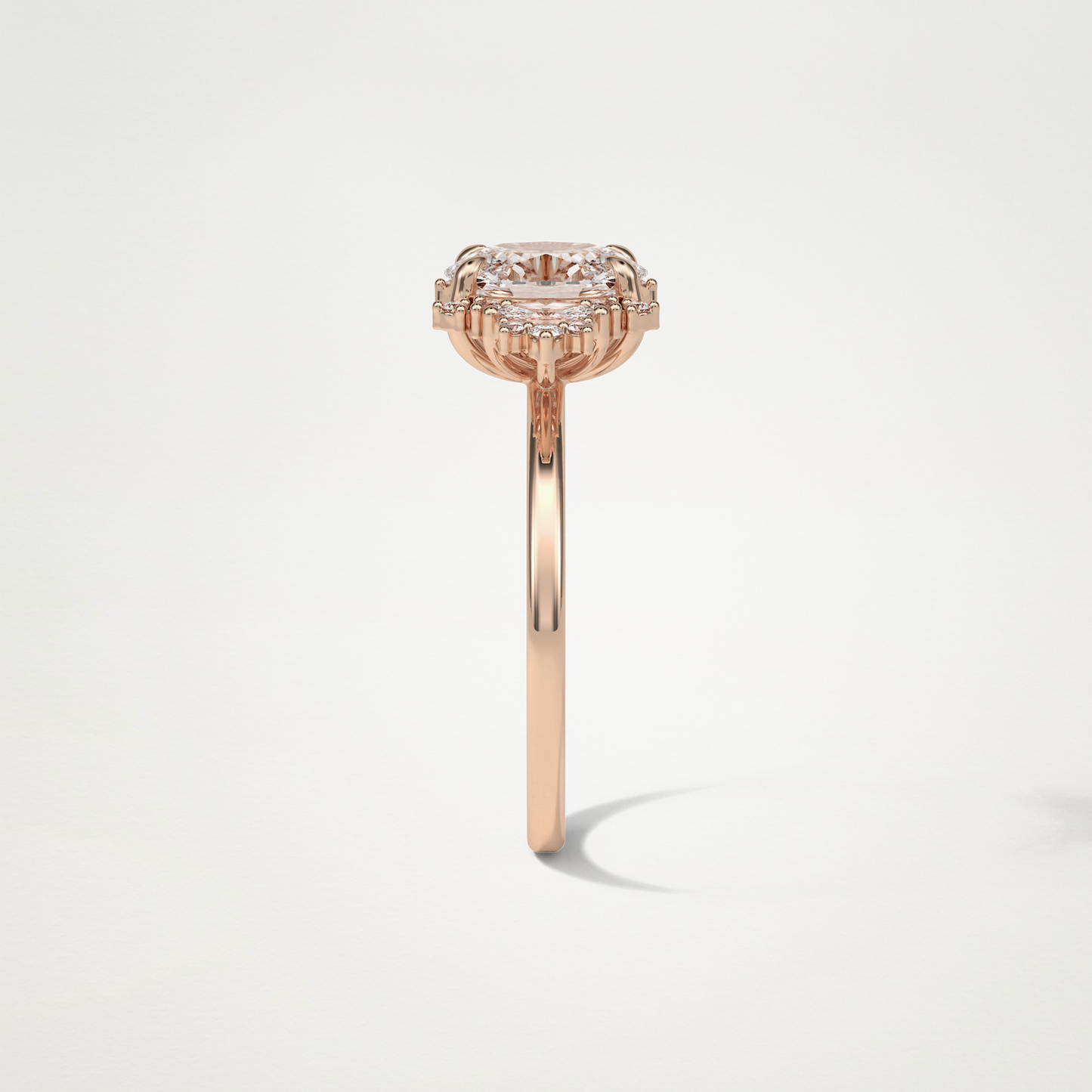 Oval Cluster Moissanite Engagement Ring – 1.33 CT Lab-Created Brilliance in 10K/14K/18K Gold