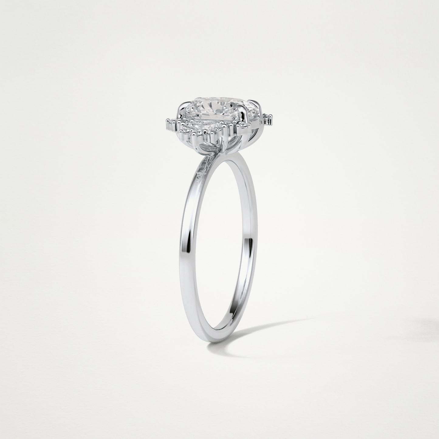 Oval Cluster Moissanite Engagement Ring – 1.33 CT Lab-Created Brilliance in 10K/14K/18K Gold