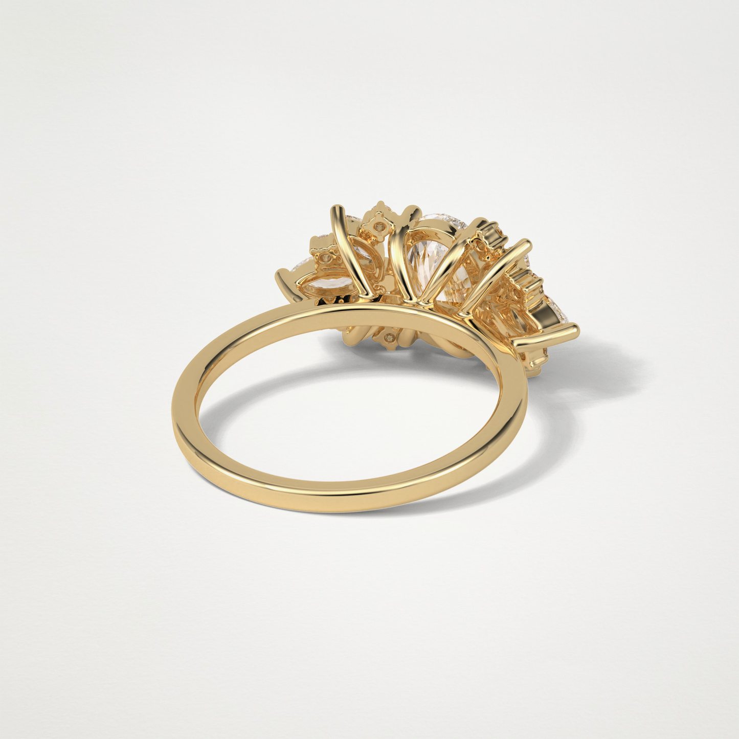 Oval Cluster Moissanite Engagement Ring – 1.33 CT Lab-Created Brilliance in 10K/14K/18K Gold
