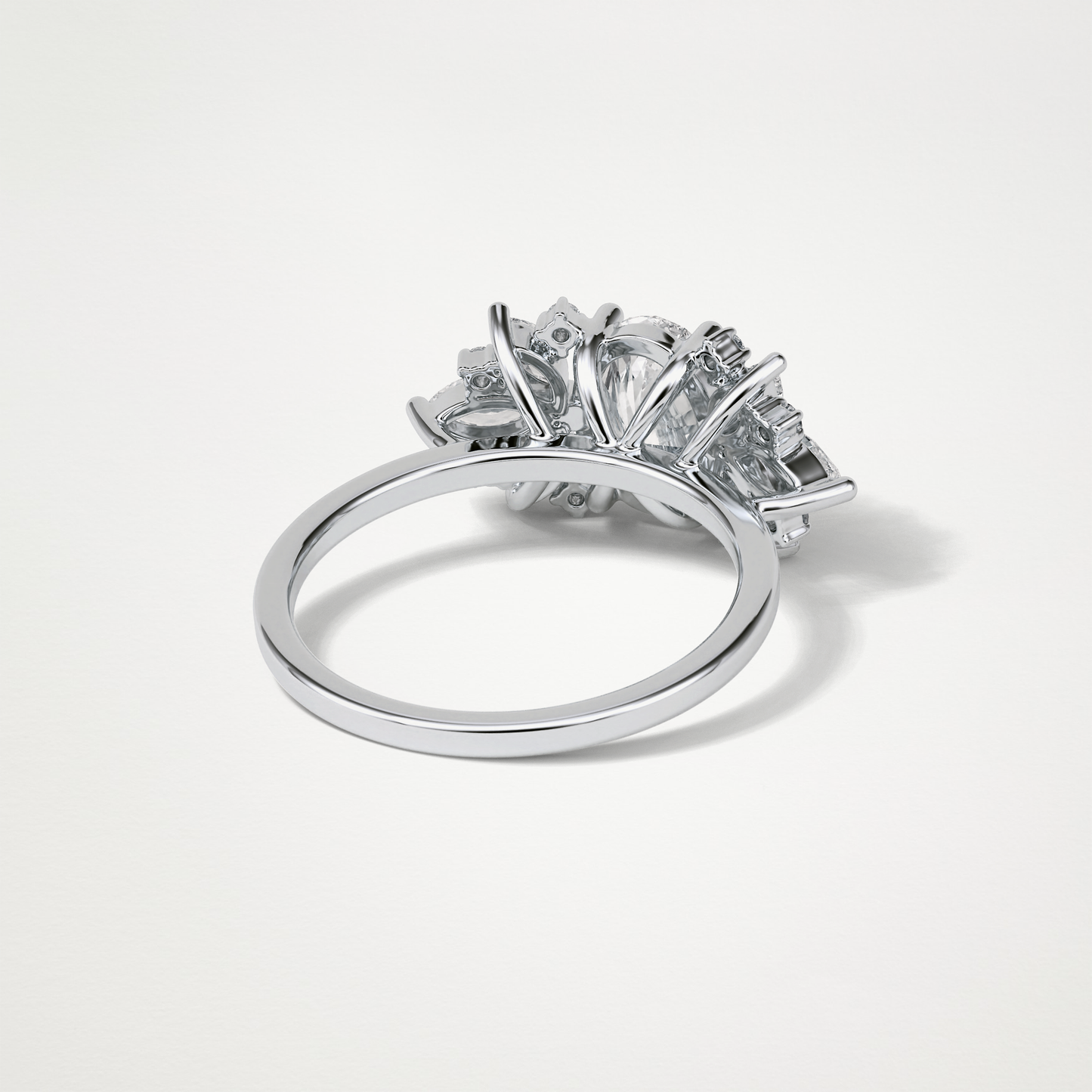 Oval Cluster Moissanite Engagement Ring – 1.33 CT Lab-Created Brilliance in 10K/14K/18K Gold