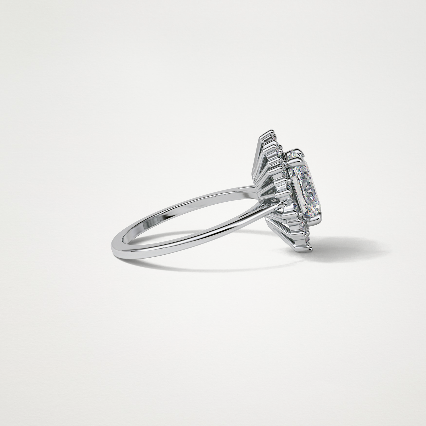 Oval Halo Moissanite Engagement Ring – 1.91 CT Lab-Created Brilliance in 10K/14K/18K Gold