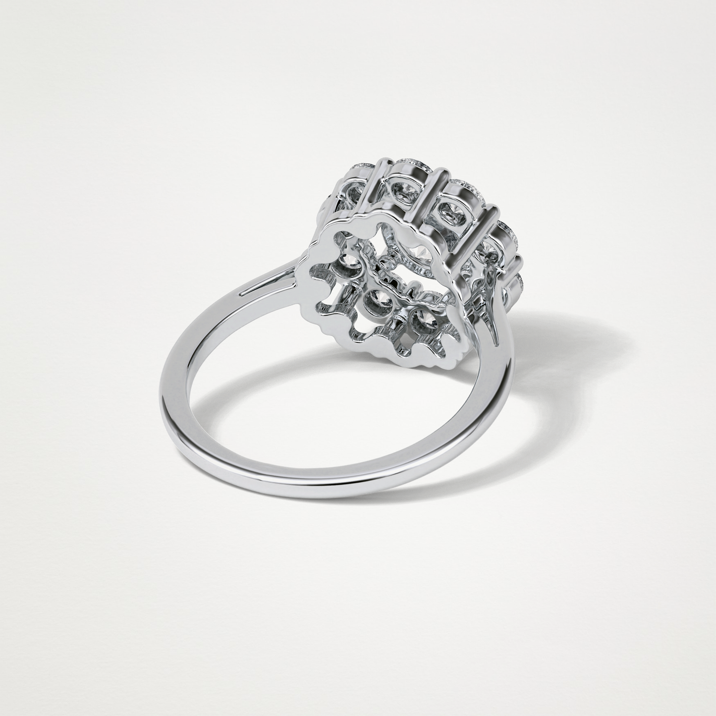 Round Halo Moissanite Engagement Ring – 1 CT Lab-Created Brilliance in 10K/14K/18K Gold