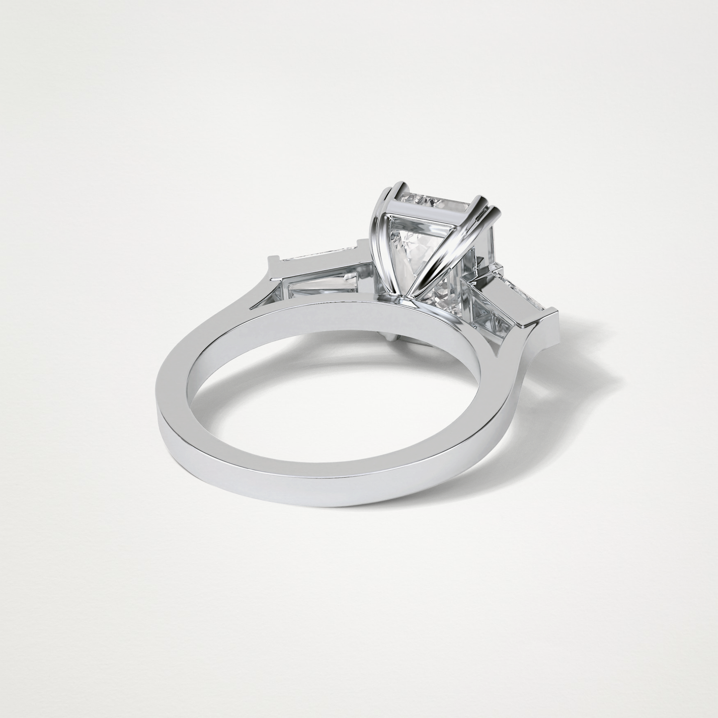 Emerald 3 Stone Moissanite Engagement Ring – 2.30 CT Lab-Created Brilliance in 10K/14K/18K Gold