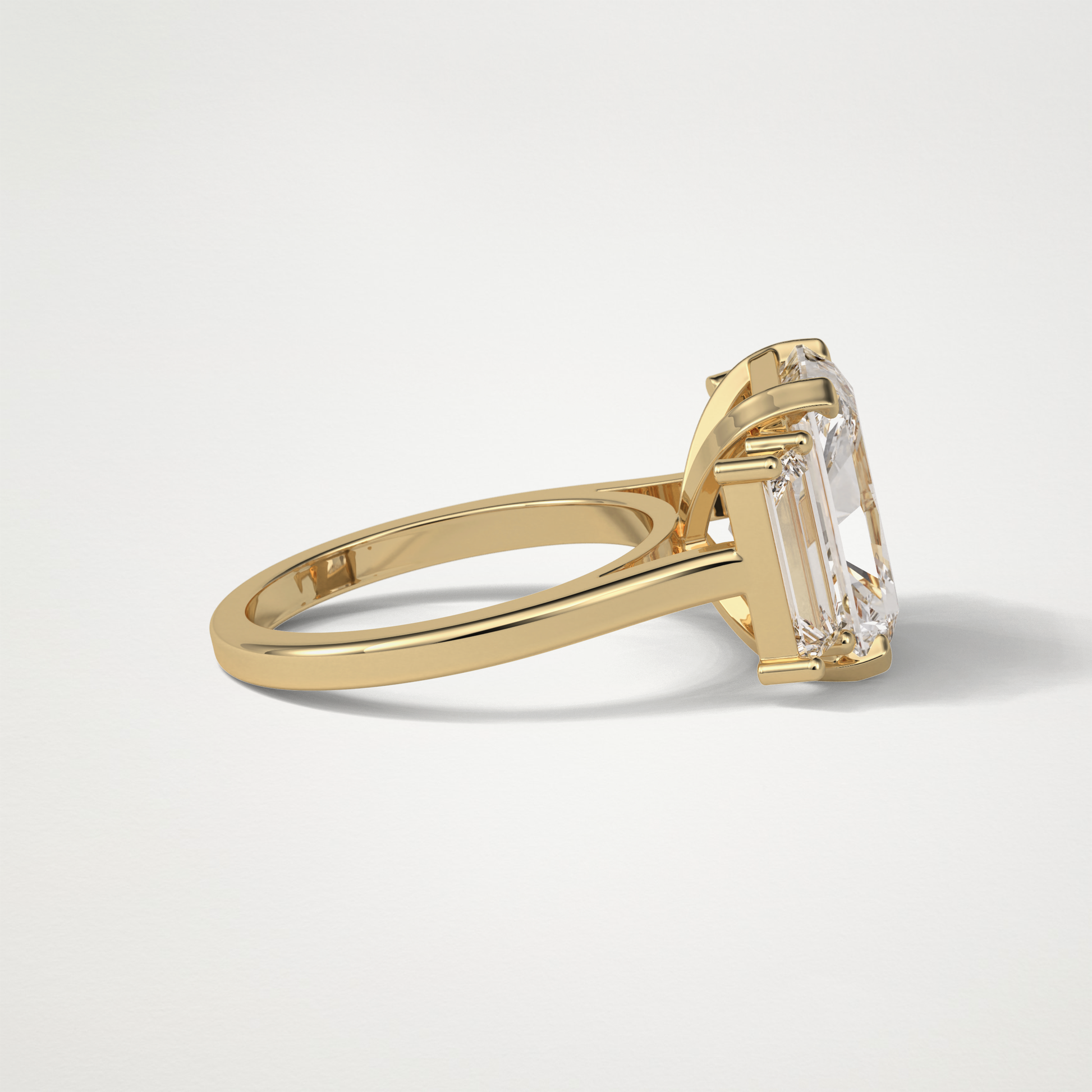 Radiant 3 Stone Moissanite Engagement Ring – 6.2 CT Lab-Created Brilliance in 10K/14K/18K Gold 10