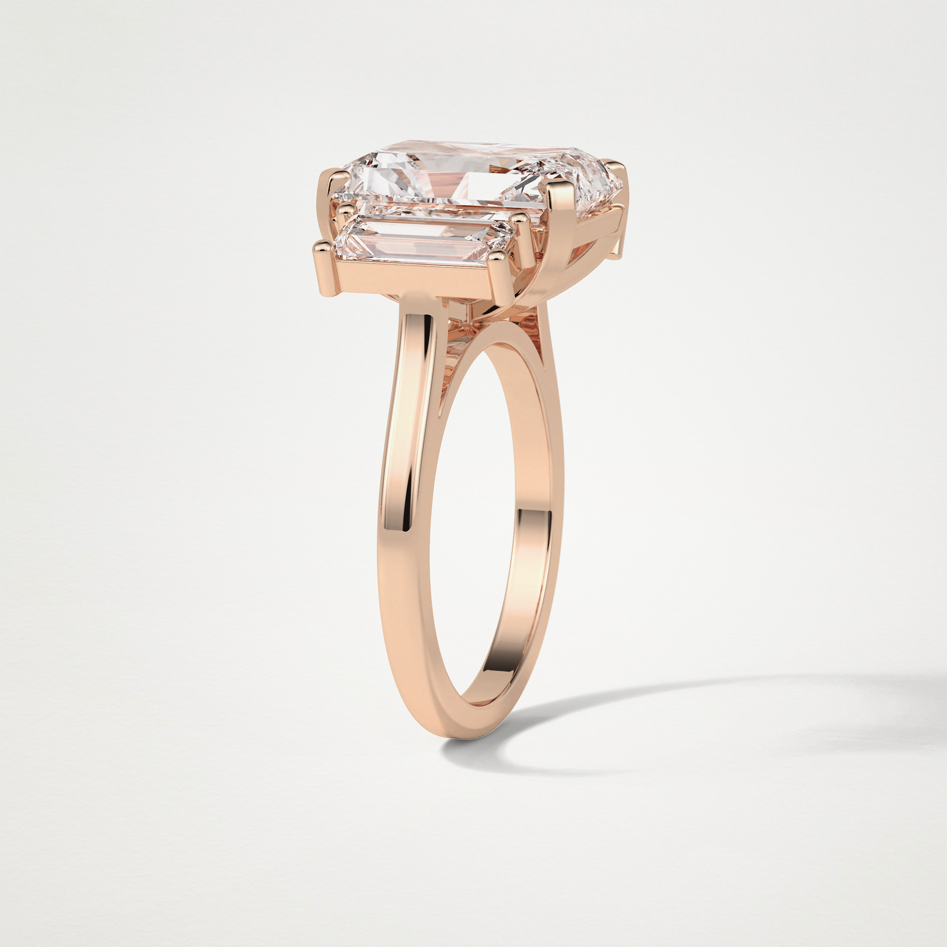 Radiant 3 Stone Moissanite Engagement Ring – 6.2 CT Lab-Created Brilliance in 10K/14K/18K Gold 19