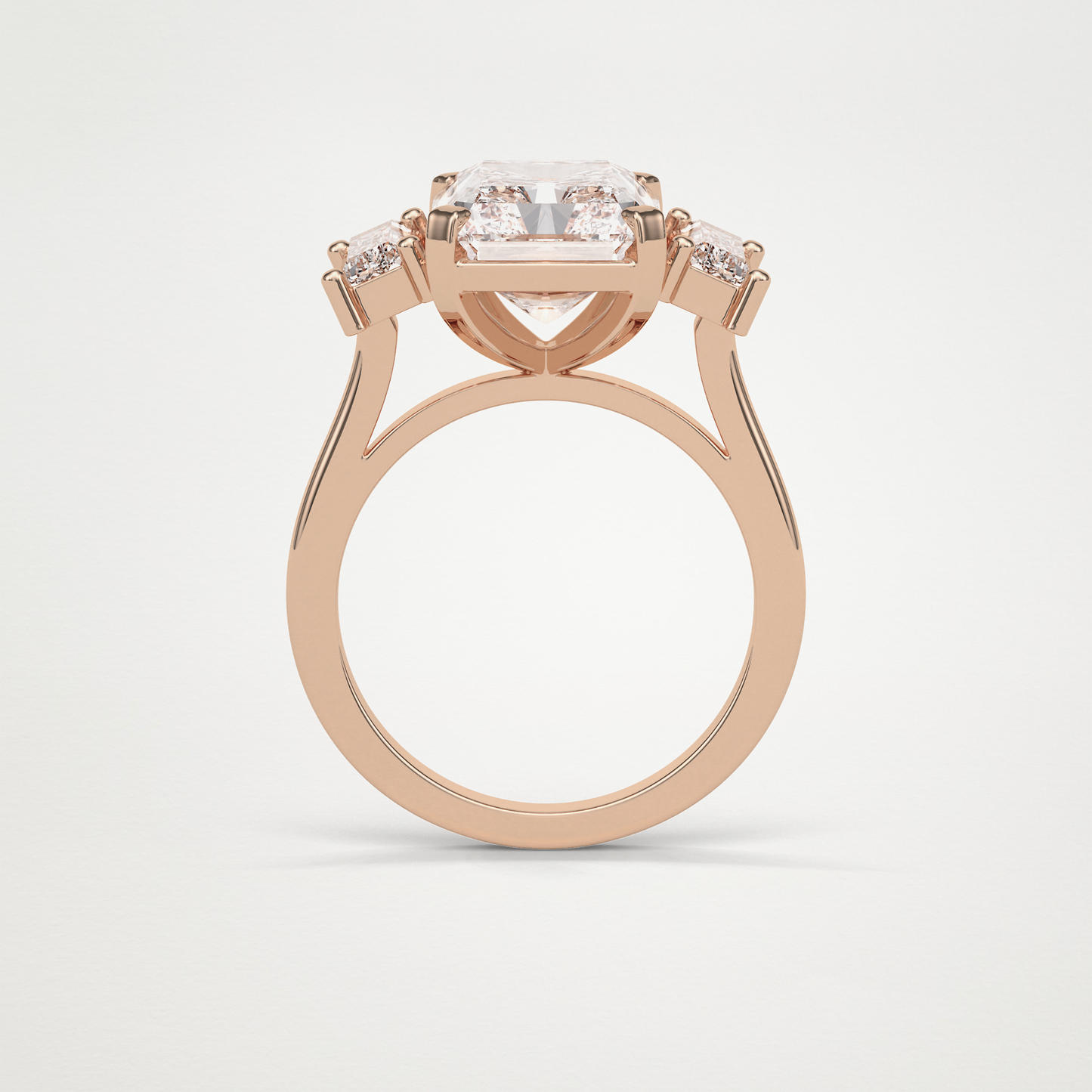 Radiant 3 Stone Moissanite Engagement Ring – 6.2 CT Lab-Created Brilliance in 10K/14K/18K Gold 21
