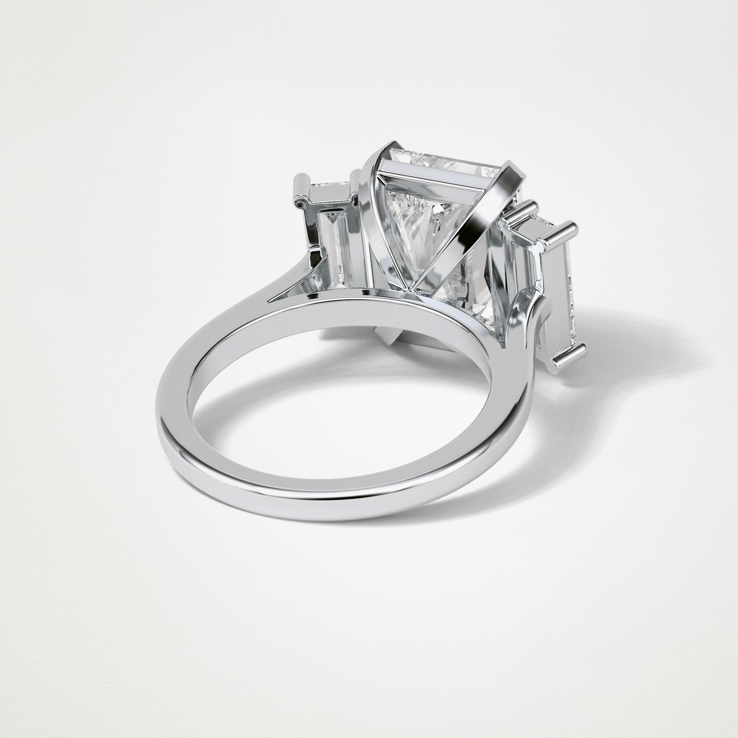 Radiant 3 Stone Moissanite Engagement Ring – 6.2 CT Lab-Created Brilliance in 10K/14K/18K Gold 2