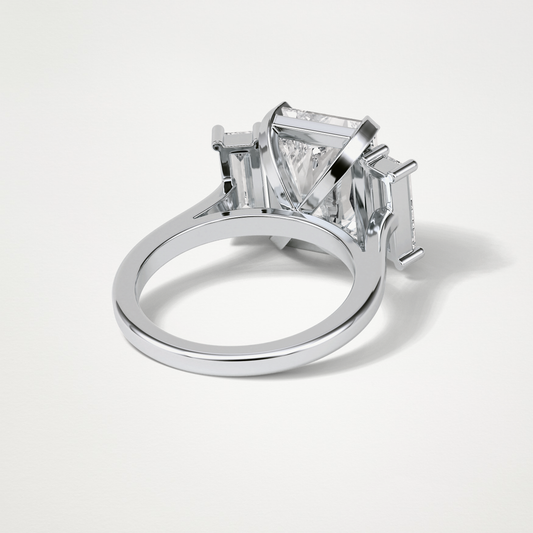 Radiant 3 Stone Moissanite Engagement Ring – 6.2 CT Lab-Created Brilliance in 10K/14K/18K Gold 2