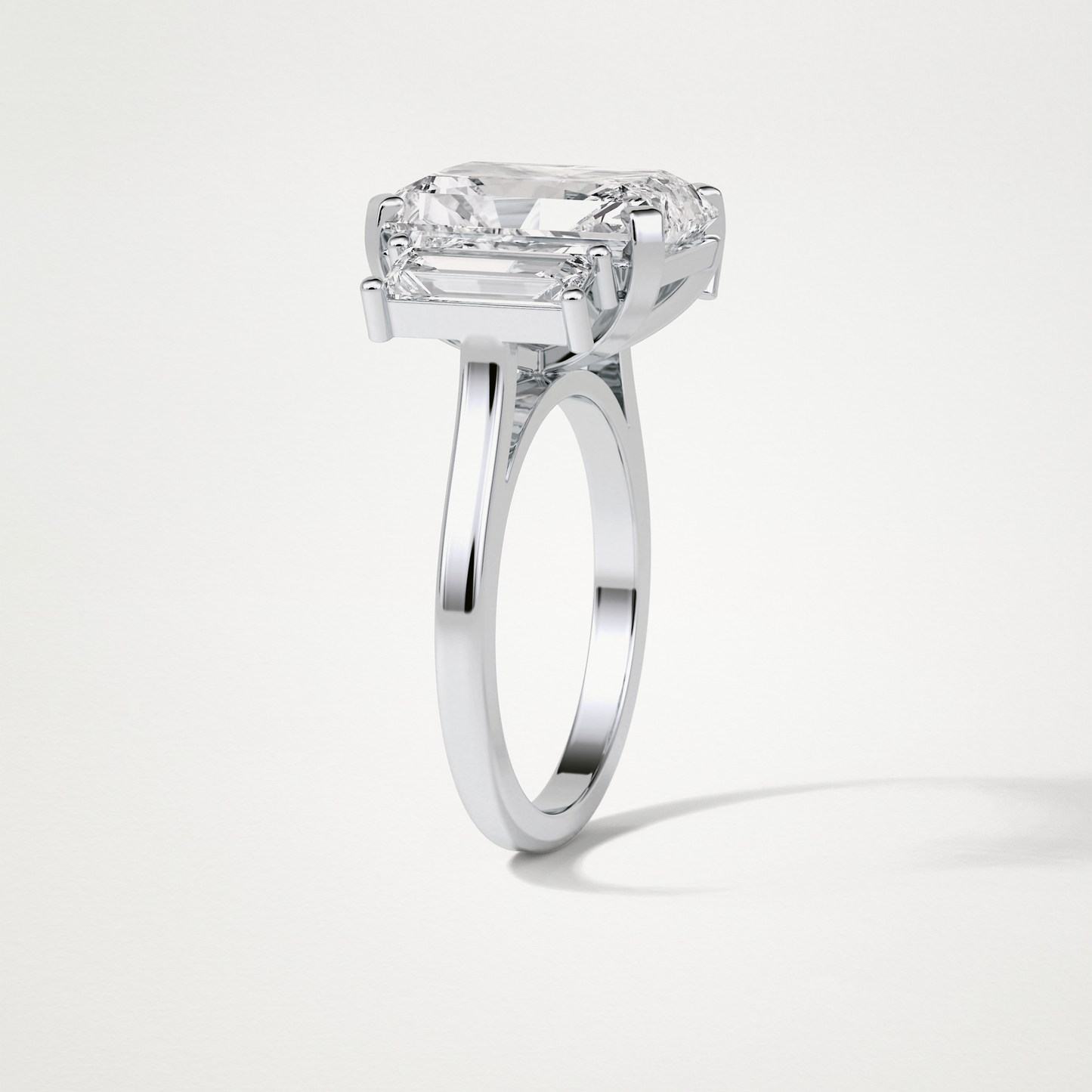 Radiant 3 Stone Moissanite Engagement Ring – 6.2 CT Lab-Created Brilliance in 10K/14K/18K Gold 5