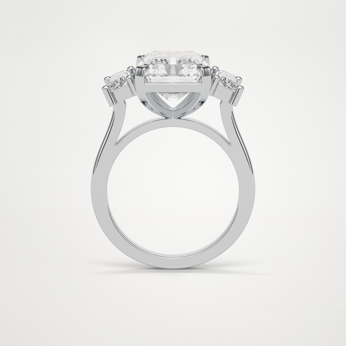 Radiant 3 Stone Moissanite Engagement Ring – 6.2 CT Lab-Created Brilliance in 10K/14K/18K Gold 7