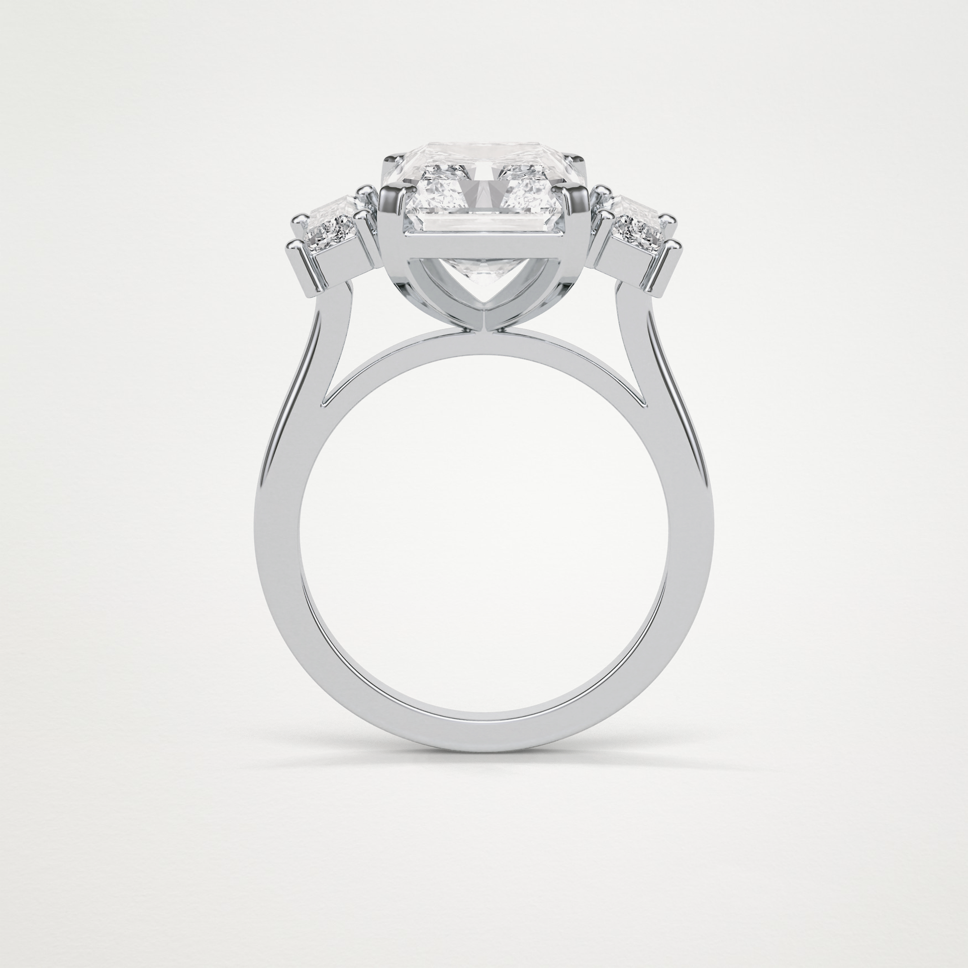 Radiant 3 Stone Moissanite Engagement Ring – 6.2 CT Lab-Created Brilliance in 10K/14K/18K Gold 7