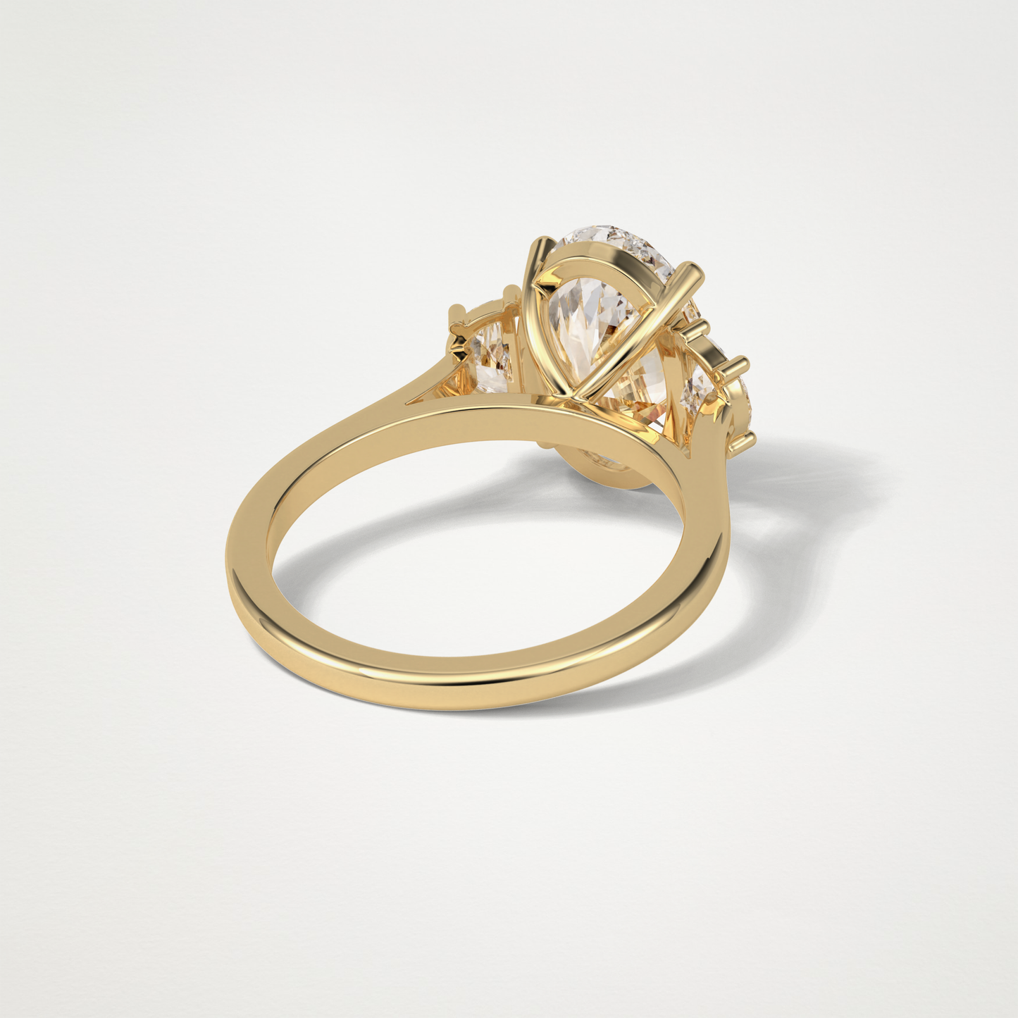 Oval Three Stone Moissanite Engagement Ring – 4 CT Lab-Created Brilliance in 10K/14K/18K Gold 9