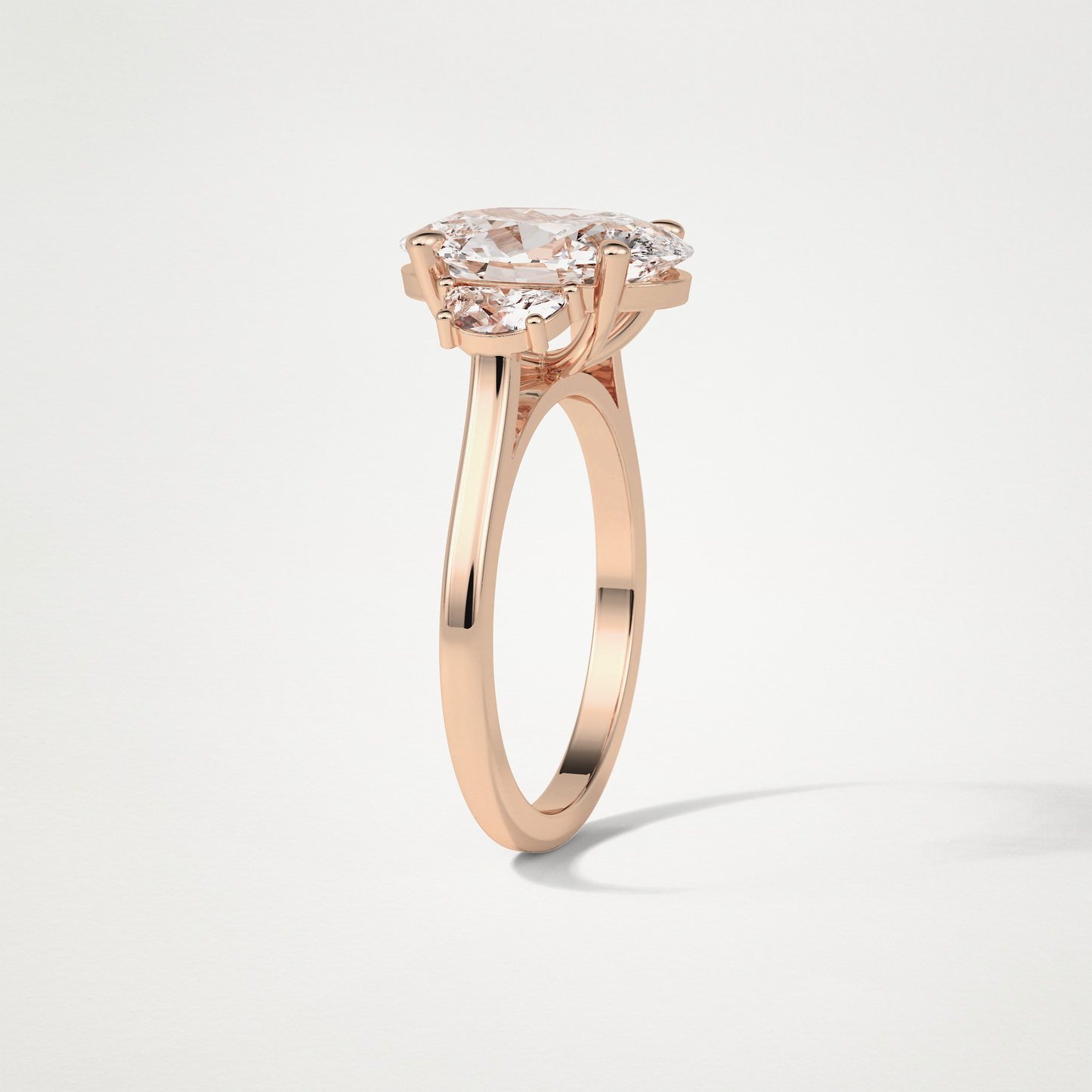 Oval Three Stone Moissanite Engagement Ring – 4 CT Lab-Created Brilliance in 10K/14K/18K Gold 19