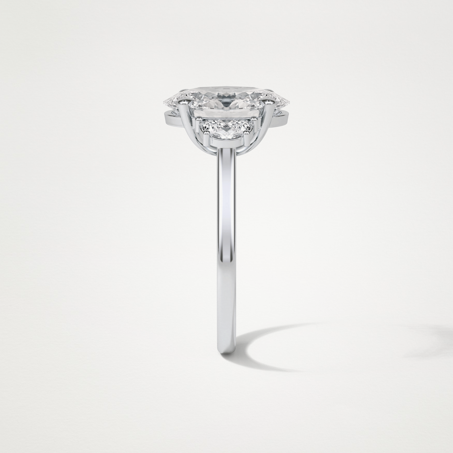 Oval Three Stone Moissanite Engagement Ring – 4 CT Lab-Created Brilliance in 10K/14K/18K Gold 4