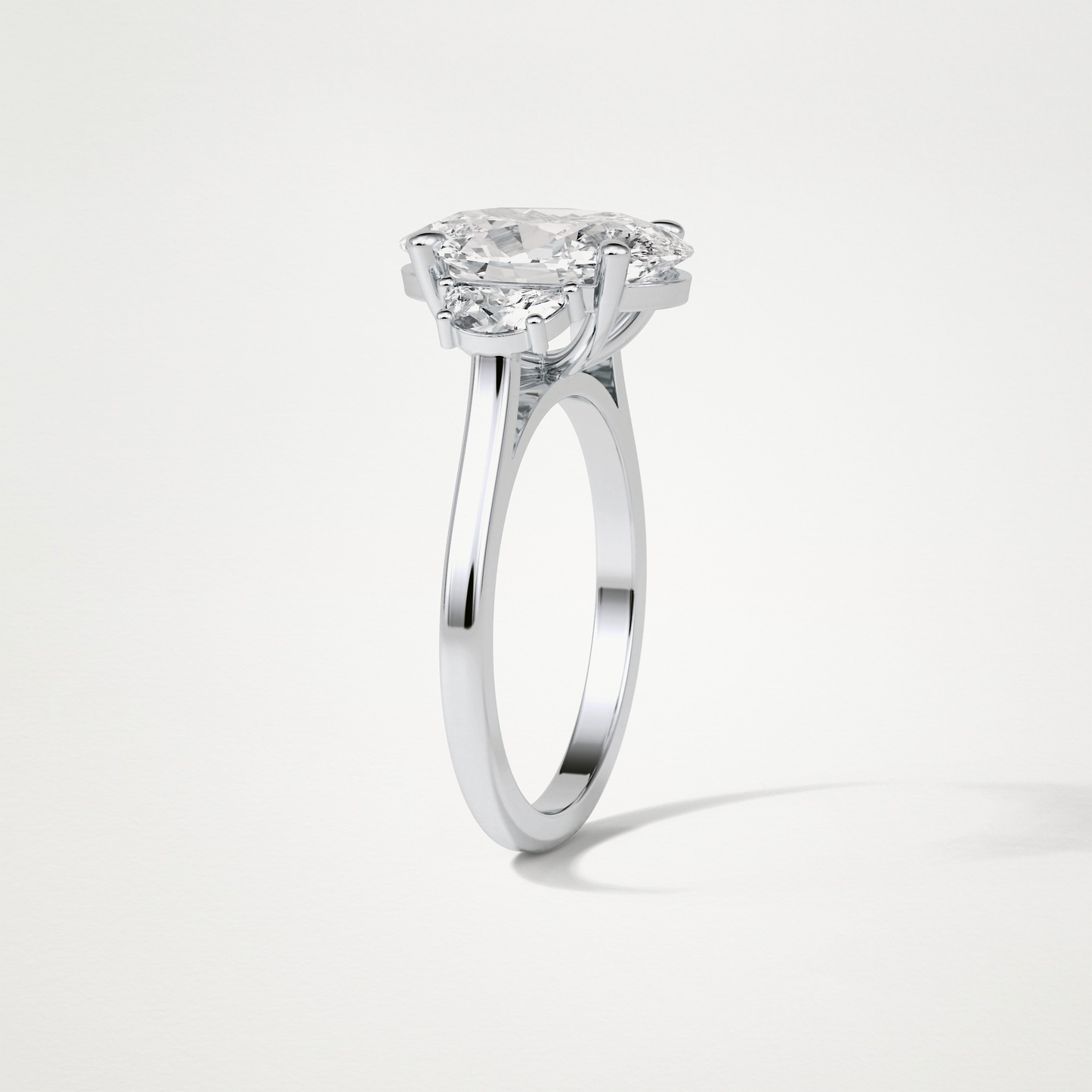 Oval Three Stone Moissanite Engagement Ring – 4 CT Lab-Created Brilliance in 10K/14K/18K Gold 5