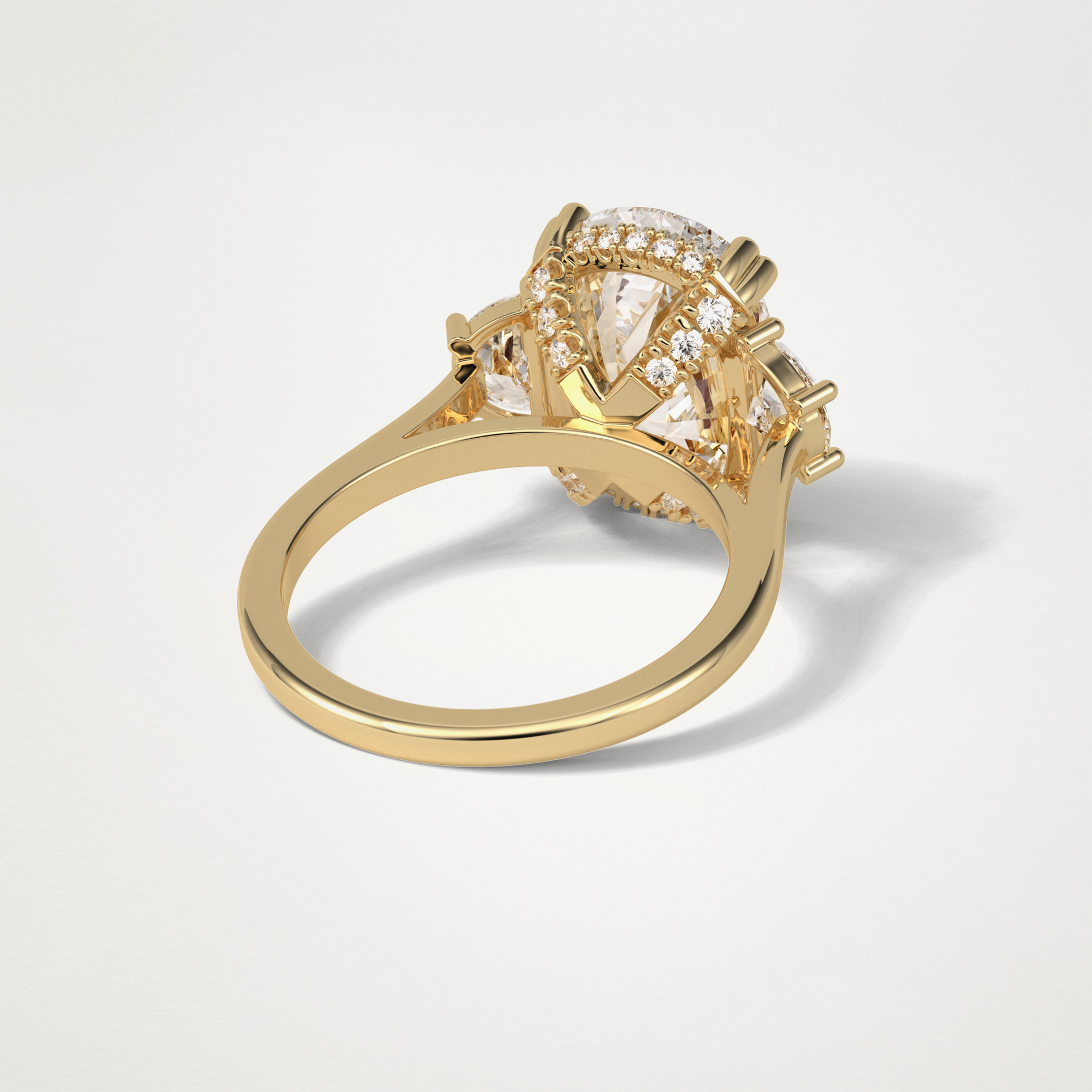 Cushion Three Stones Moissanite Engagement Ring – 6.3 CT Lab-Created Brilliance in 10K/14K/18K Gold 9