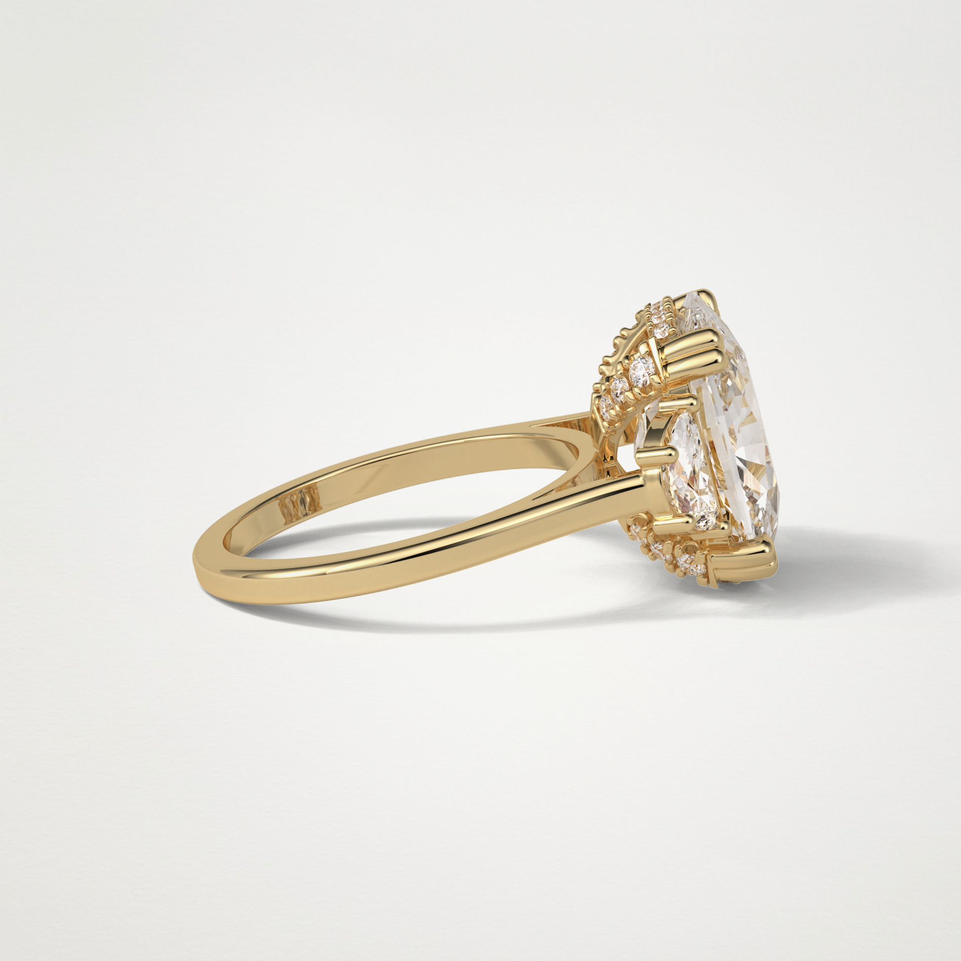Cushion Three Stones Moissanite Engagement Ring – 6.3 CT Lab-Created Brilliance in 10K/14K/18K Gold 10