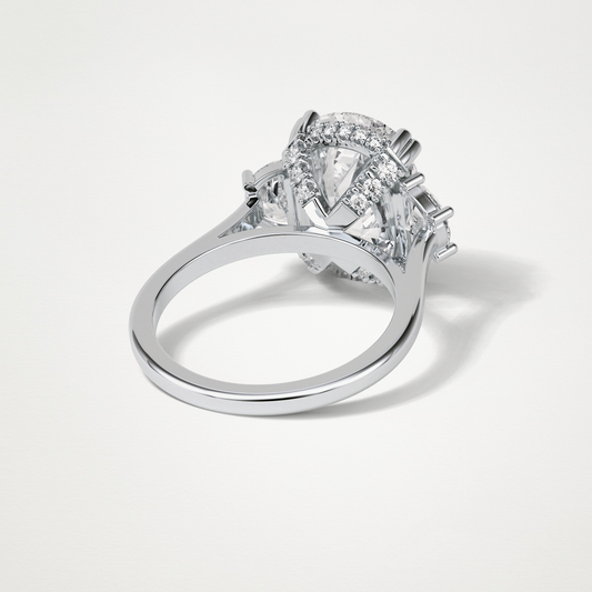 Cushion Three Stones Moissanite Engagement Ring – 6.3 CT Lab-Created Brilliance in 10K/14K/18K Gold 2