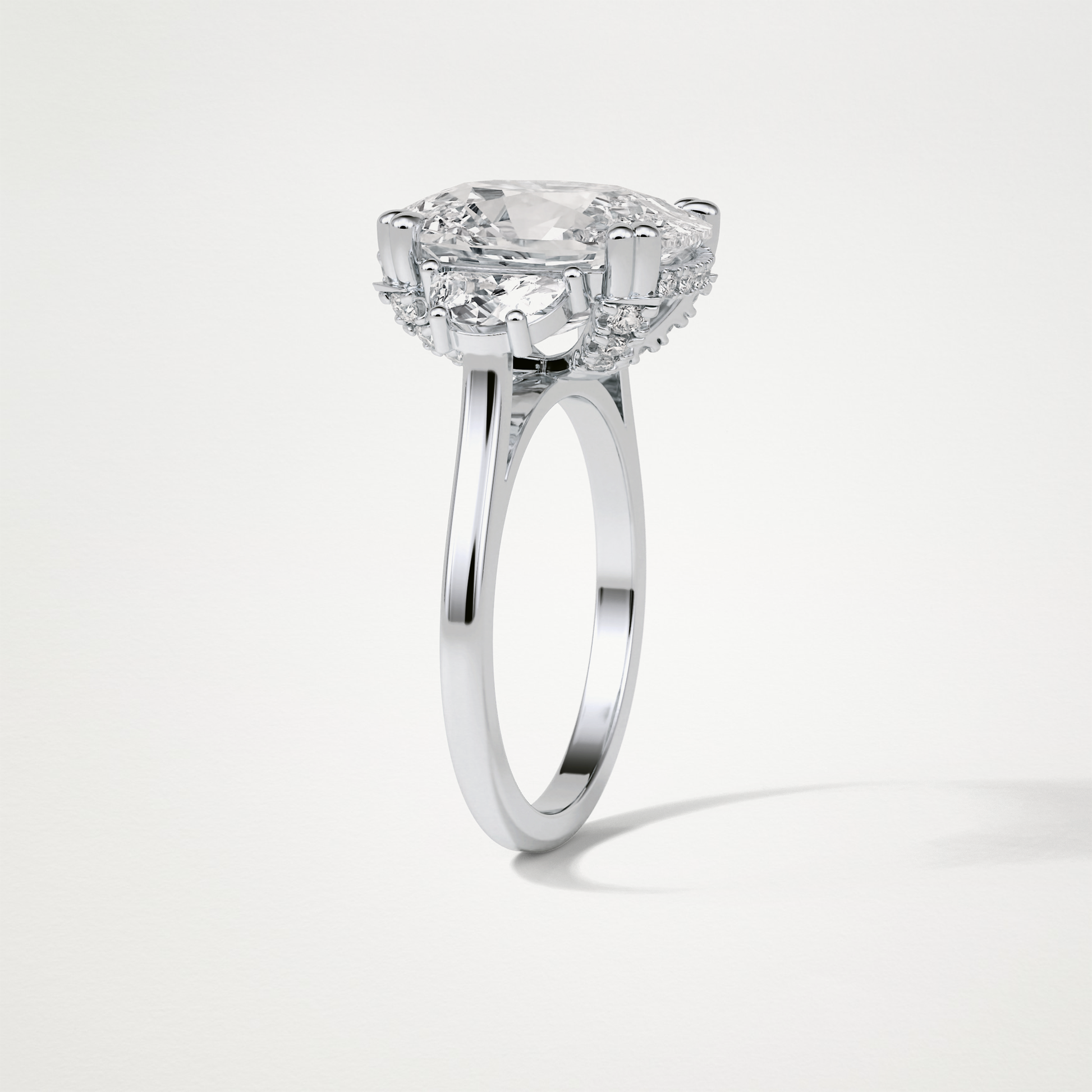 Cushion Three Stones Moissanite Engagement Ring – 6.3 CT Lab-Created Brilliance in 10K/14K/18K Gold 5