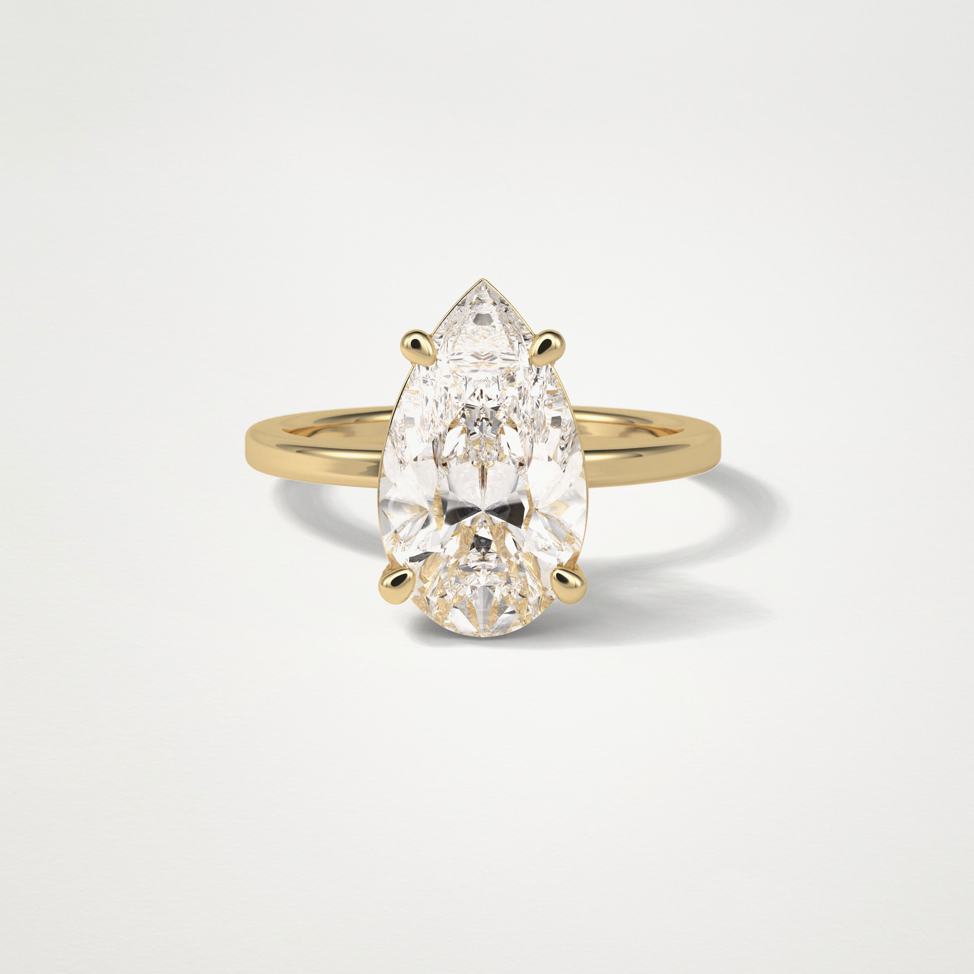 Pear HIdden Multi Stone Moissanite Engagement Ring – 5.6 CT Lab-Created Brilliance in 10K/14K/18K Gold