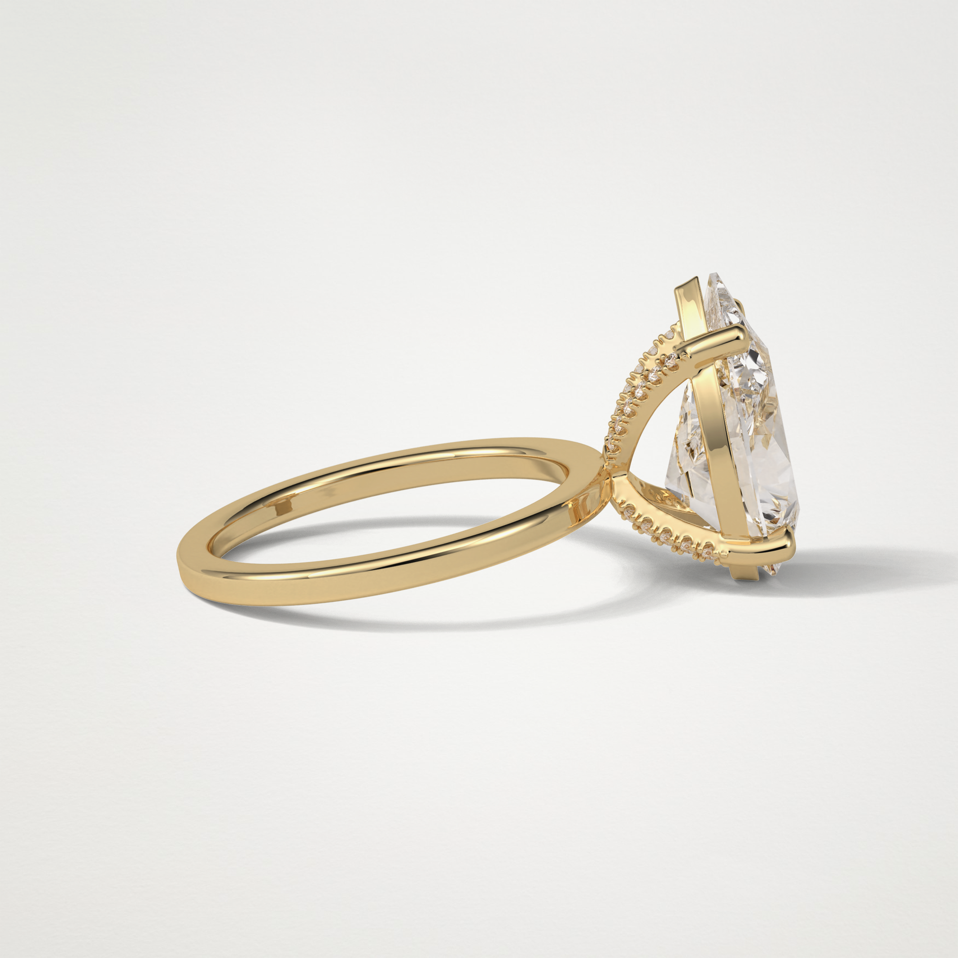 Pear HIdden Multi Stone Moissanite Engagement Ring – 5.6 CT Lab-Created Brilliance in 10K/14K/18K Gold