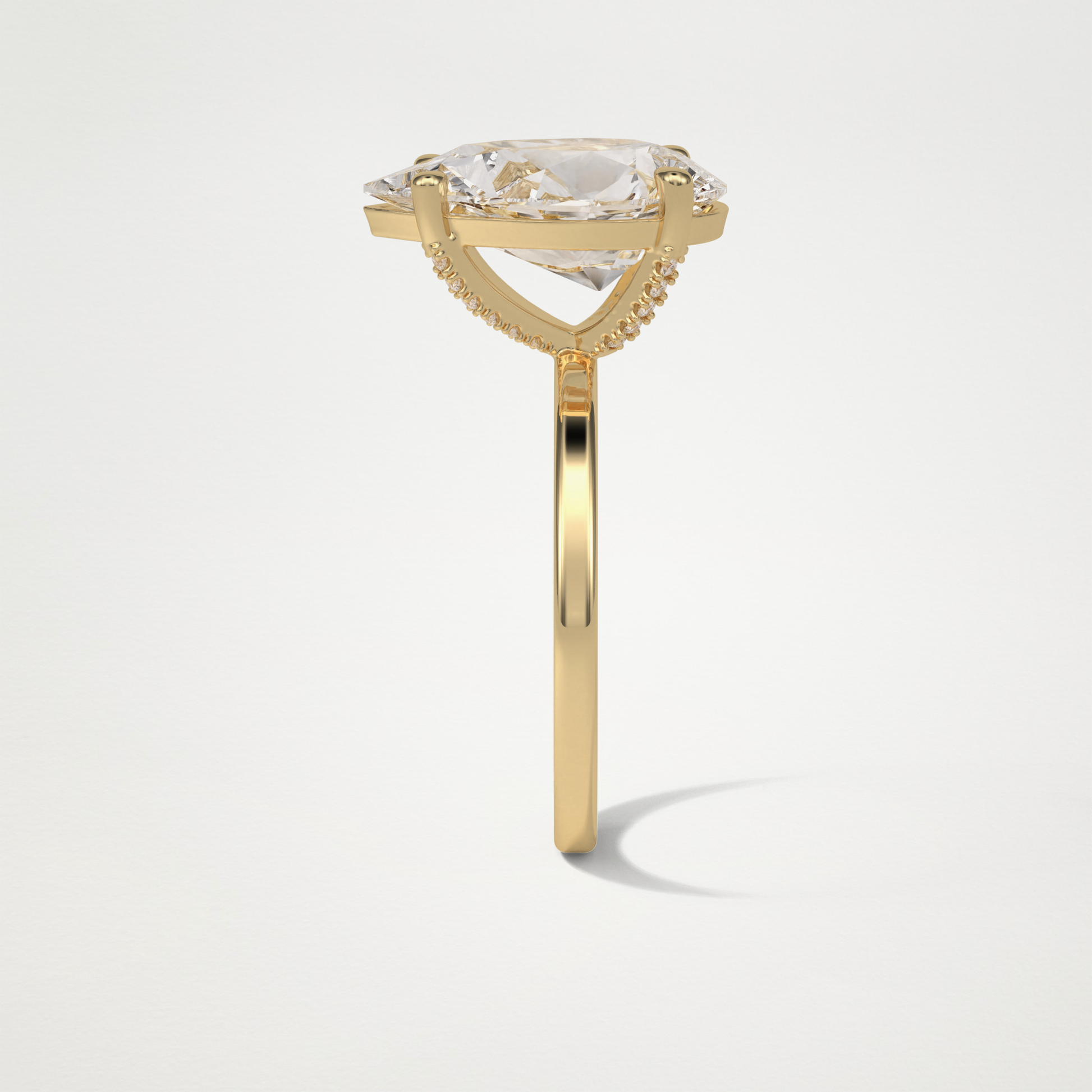 Pear HIdden Multi Stone Moissanite Engagement Ring – 5.6 CT Lab-Created Brilliance in 10K/14K/18K Gold