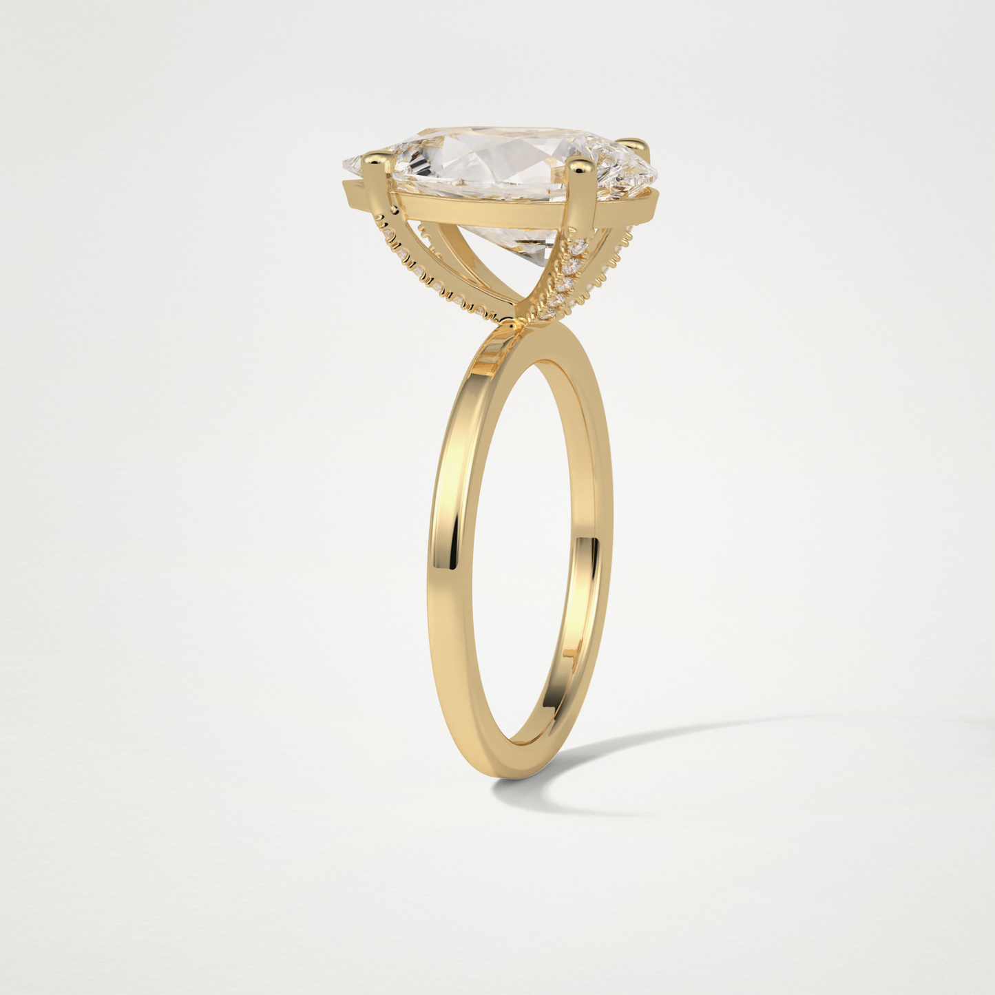 Pear HIdden Multi Stone Moissanite Engagement Ring – 5.6 CT Lab-Created Brilliance in 10K/14K/18K Gold