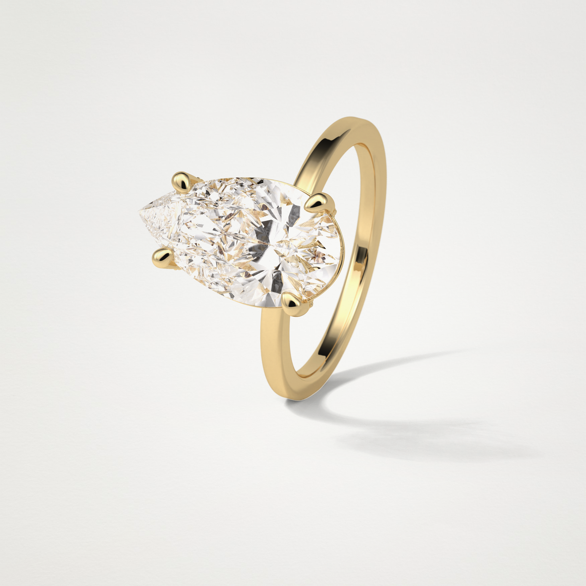 Pear HIdden Multi Stone Moissanite Engagement Ring – 5.6 CT Lab-Created Brilliance in 10K/14K/18K Gold
