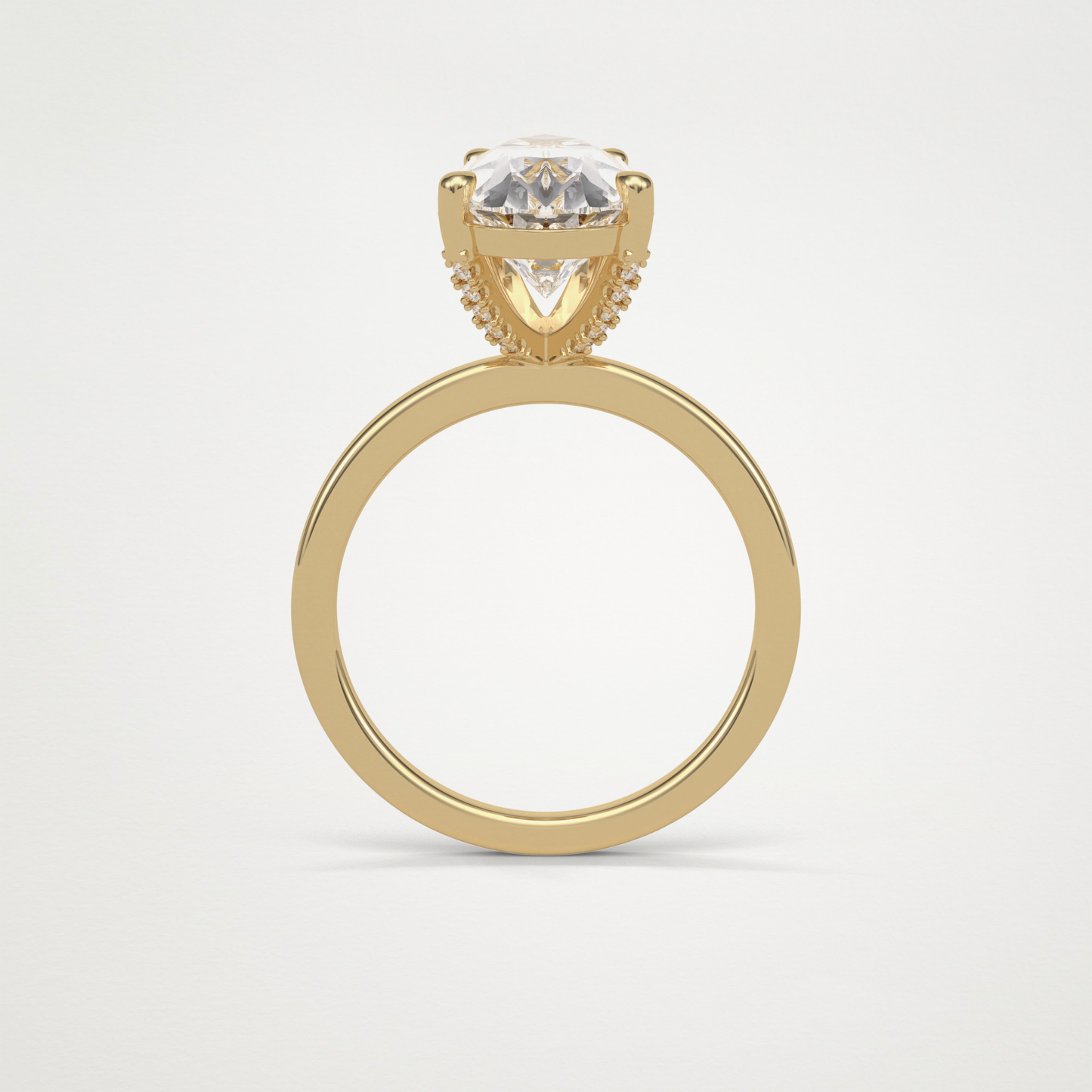 Pear HIdden Multi Stone Moissanite Engagement Ring – 5.6 CT Lab-Created Brilliance in 10K/14K/18K Gold