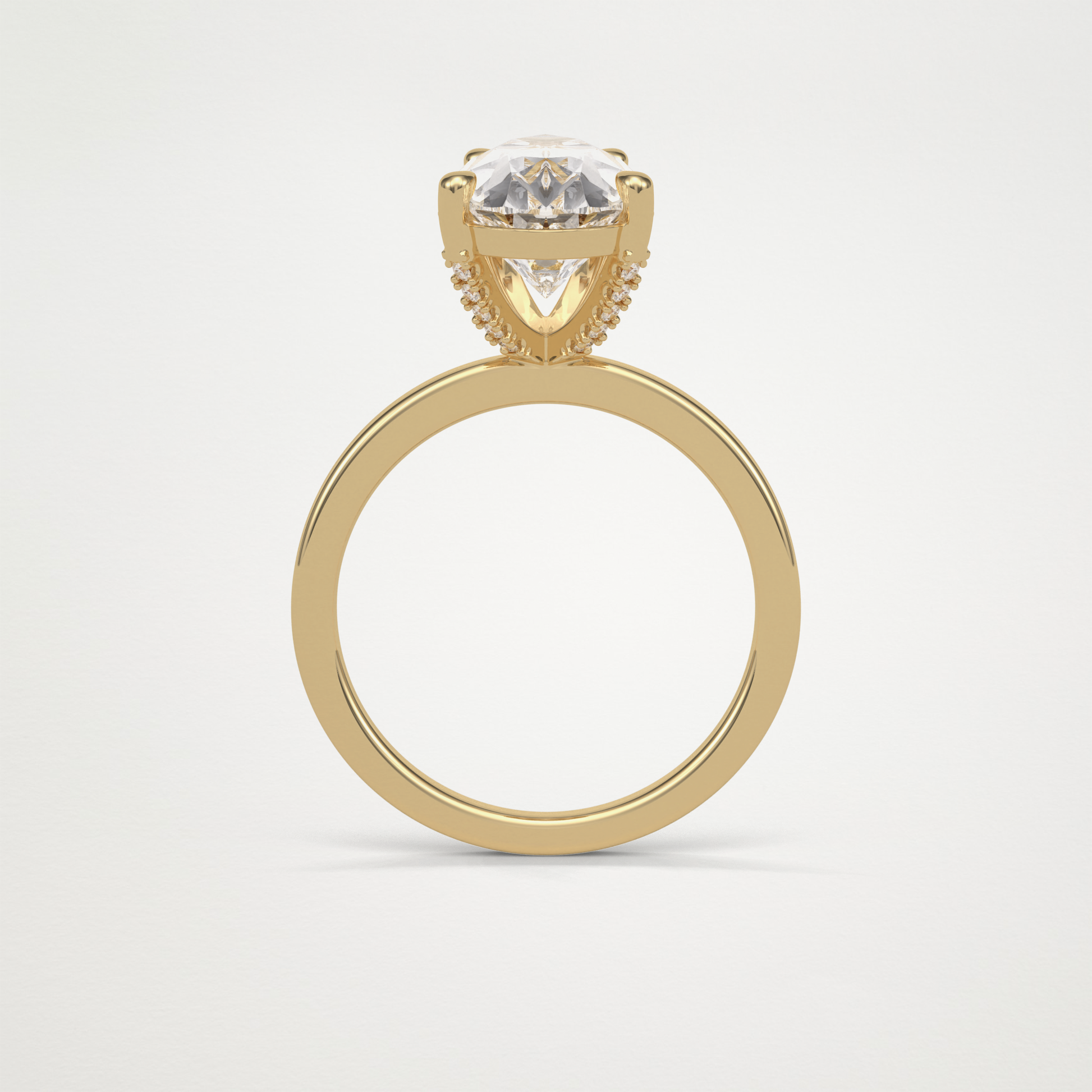 Pear HIdden Multi Stone Moissanite Engagement Ring – 5.6 CT Lab-Created Brilliance in 10K/14K/18K Gold