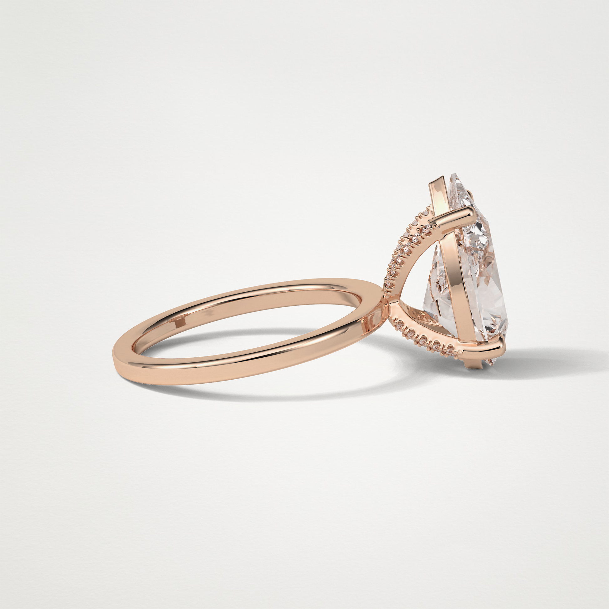 Pear HIdden Multi Stone Moissanite Engagement Ring – 5.6 CT Lab-Created Brilliance in 10K/14K/18K Gold