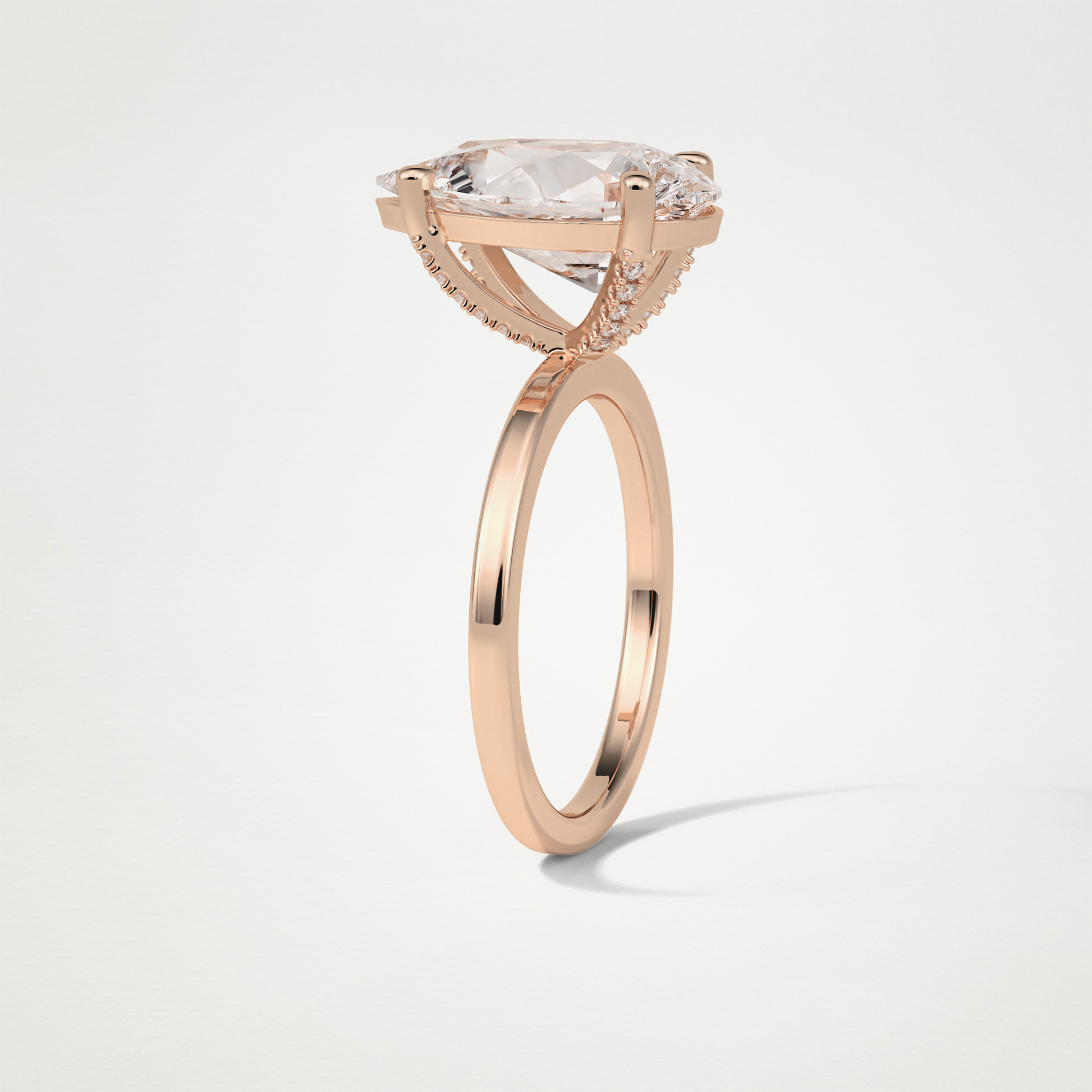 Pear HIdden Multi Stone Moissanite Engagement Ring – 5.6 CT Lab-Created Brilliance in 10K/14K/18K Gold