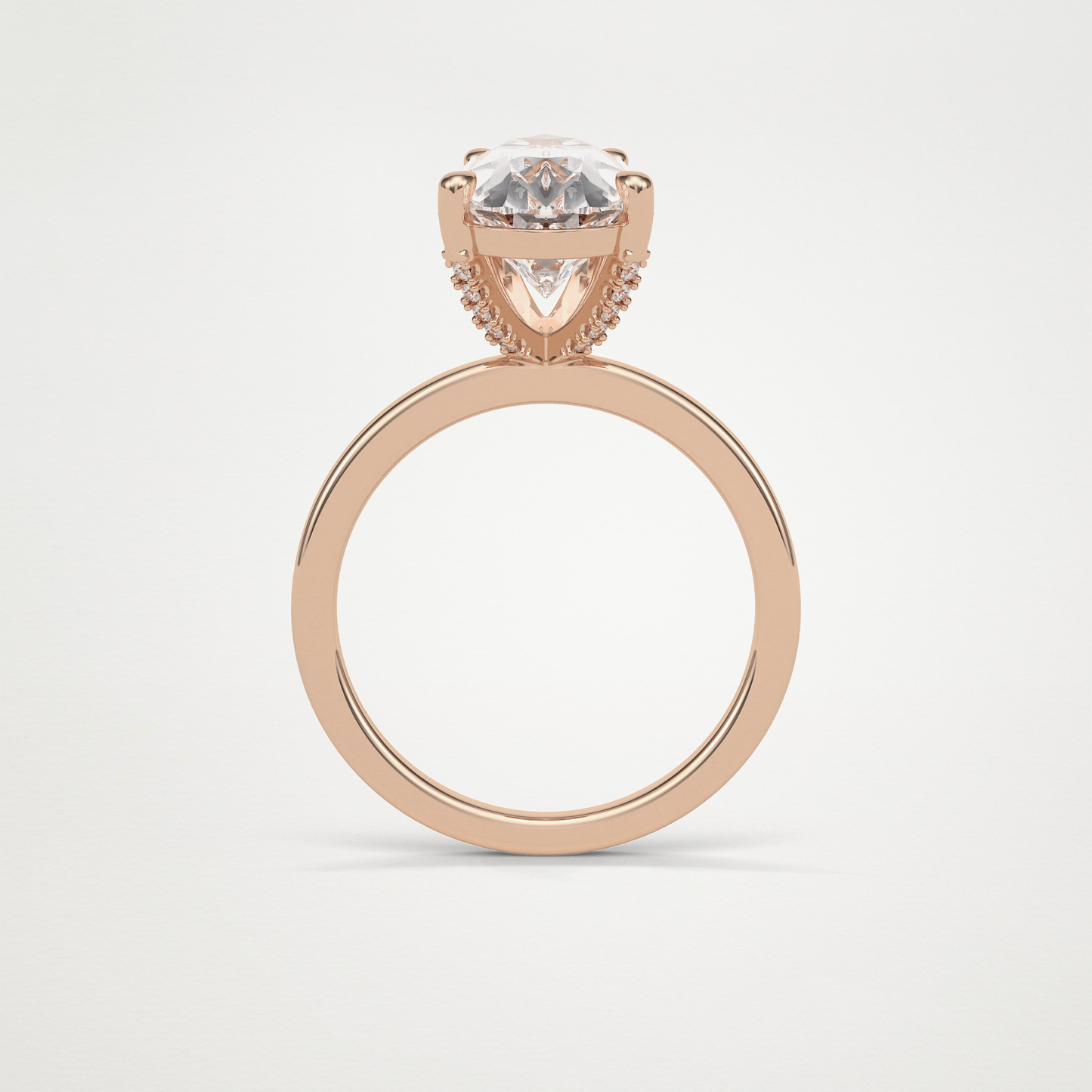 Pear HIdden Multi Stone Moissanite Engagement Ring – 5.6 CT Lab-Created Brilliance in 10K/14K/18K Gold